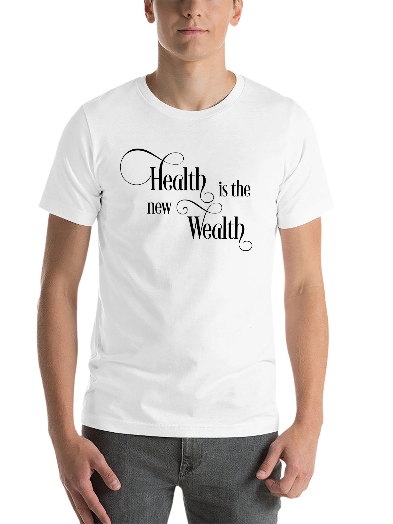 Black Health is the New Wealth Black T-Shirt view 14