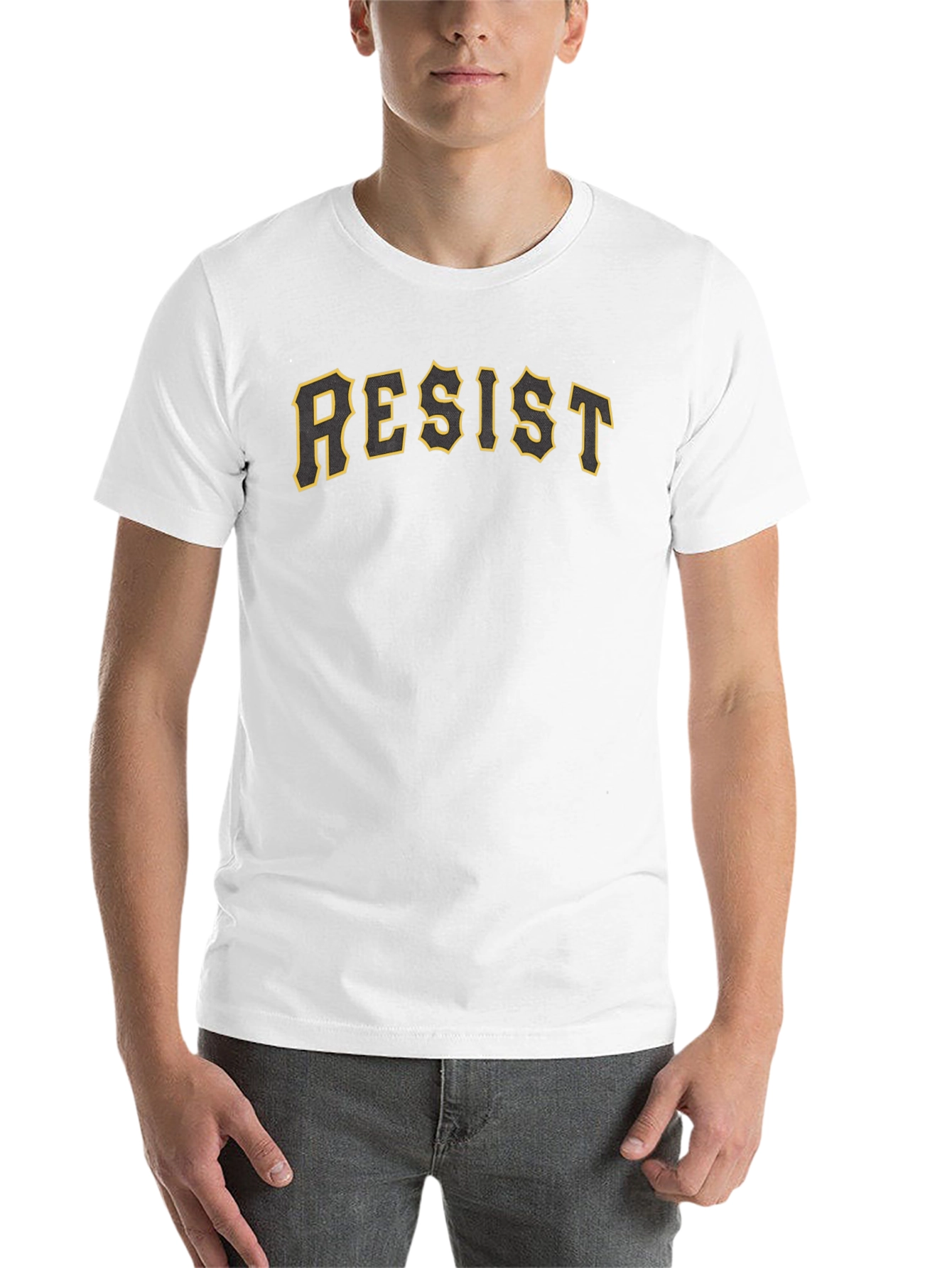Black Resist Graphic T-Shirt - Bold Statement Tee view 14