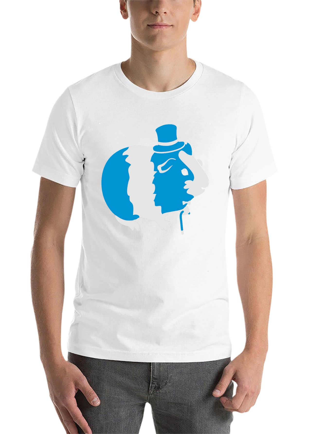 Guinea Pig Top Hat Tee - Unique Graphic T-Shirt - 14