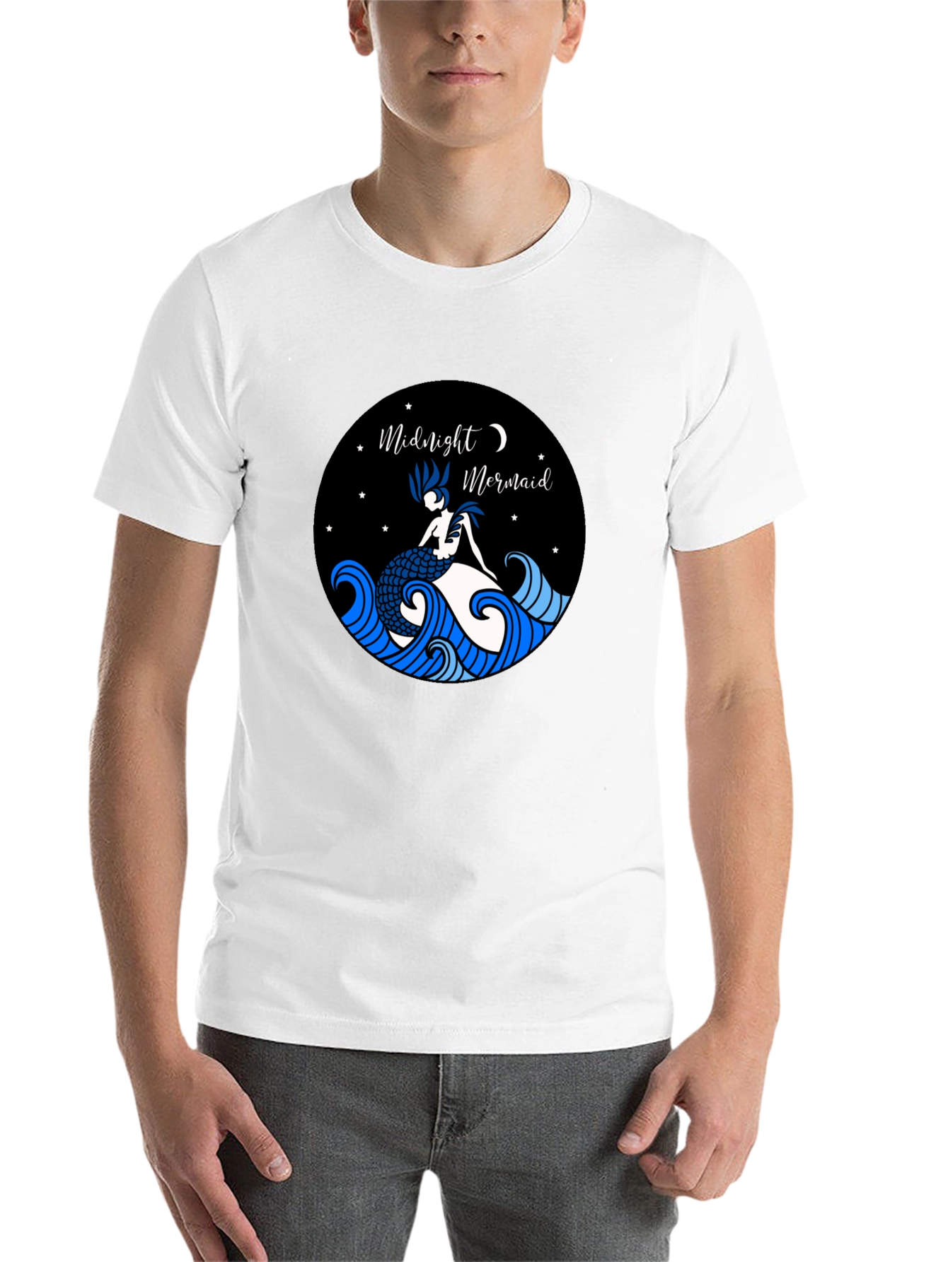Black Midnight Mermaid Graphic Tee view 14