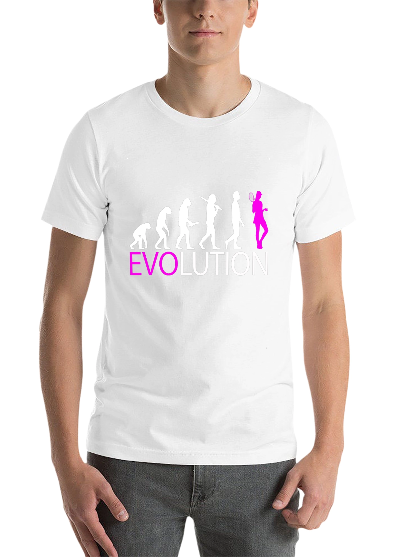 Black Evolution of Badminton T-Shirt - Funny Sport Tee view 14