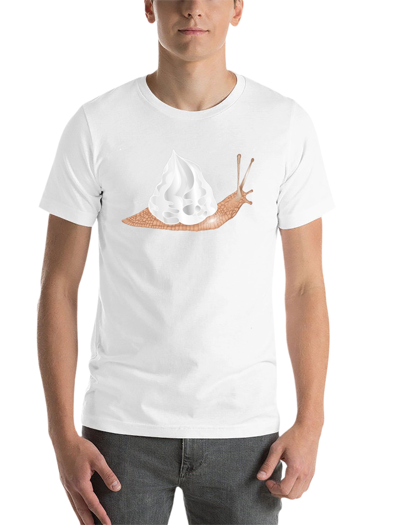 Black Snail Whipped Cream Graphic Tee - Unique Fashion view 14