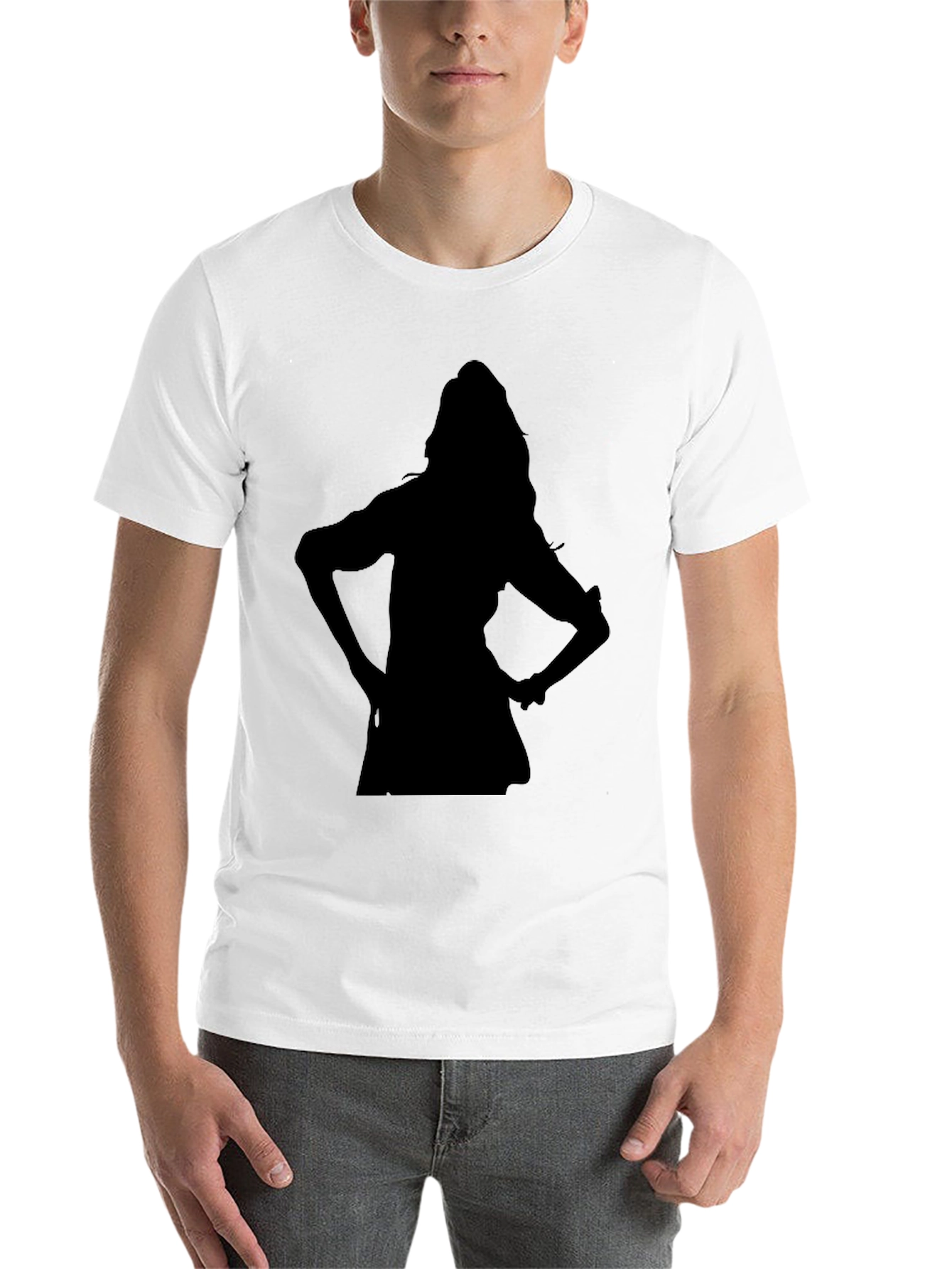 Black Silhouette Graphic Black T-Shirt view 14