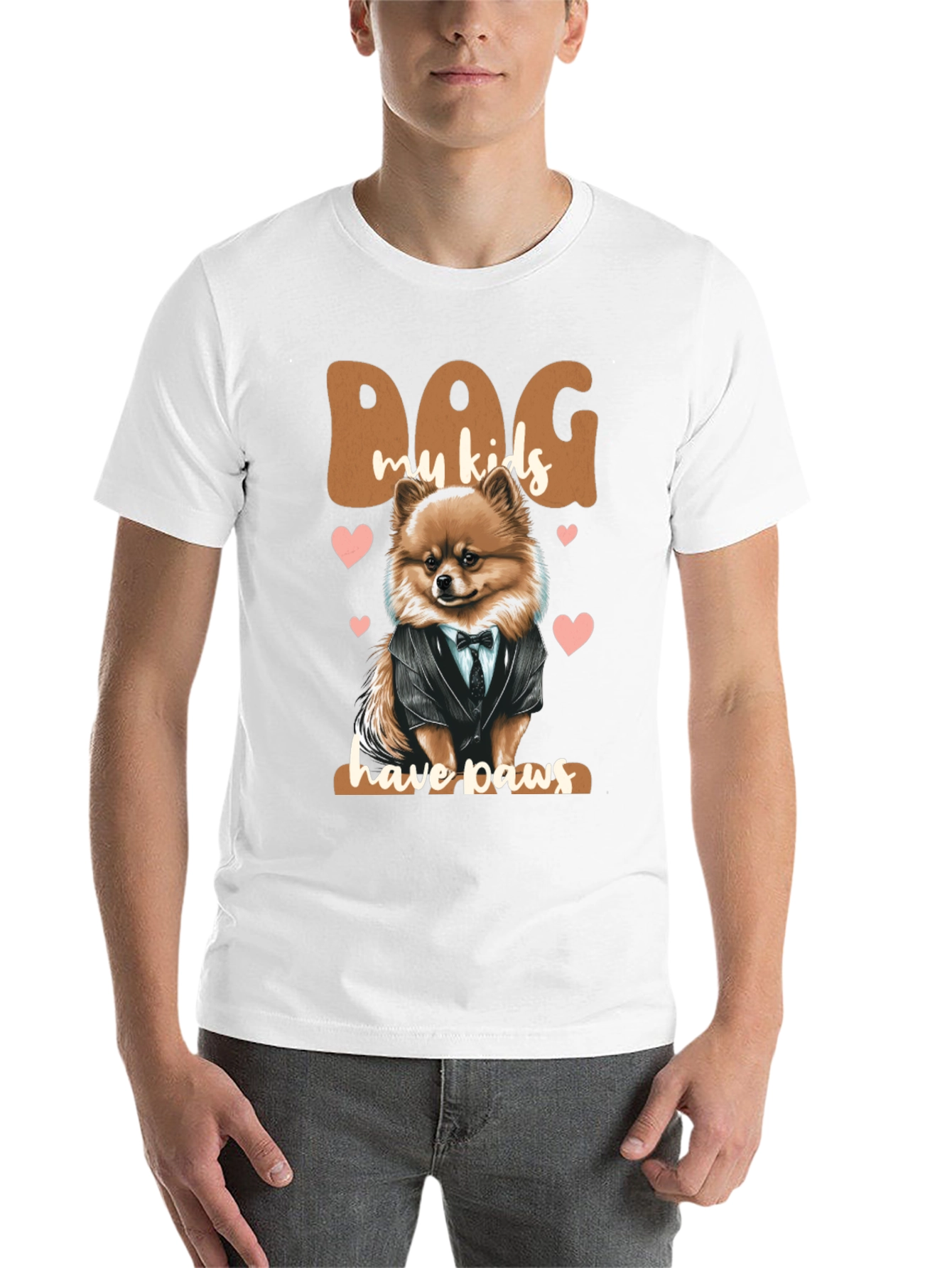 Black Dog My Kids Have Paws T-Shirt view 14