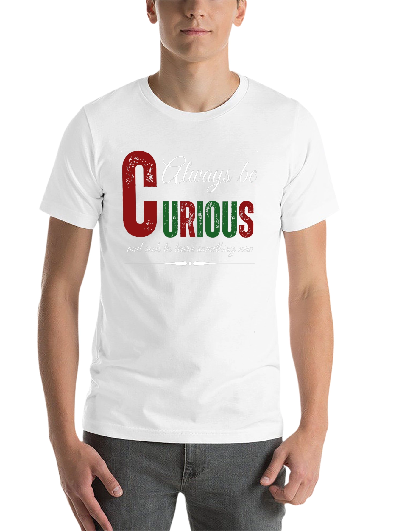 Black Always Be Curious Graphic Tee view 14
