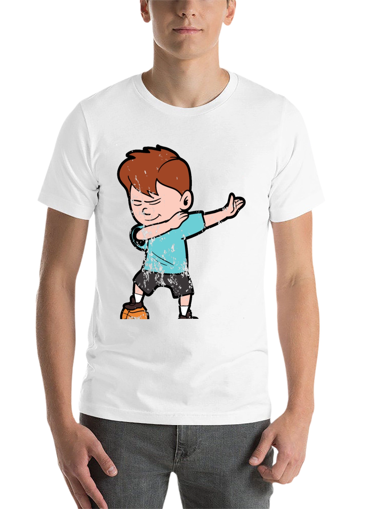Black Boy Dabbing on Black T-Shirt view 14