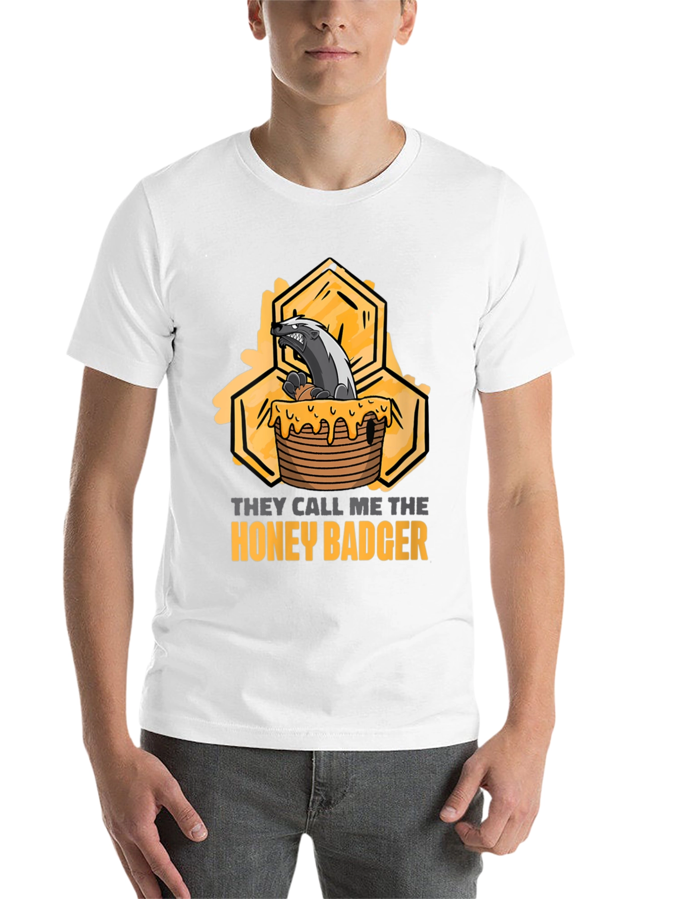 Black Honey Badger Graphic T-Shirt - Unisex view 14