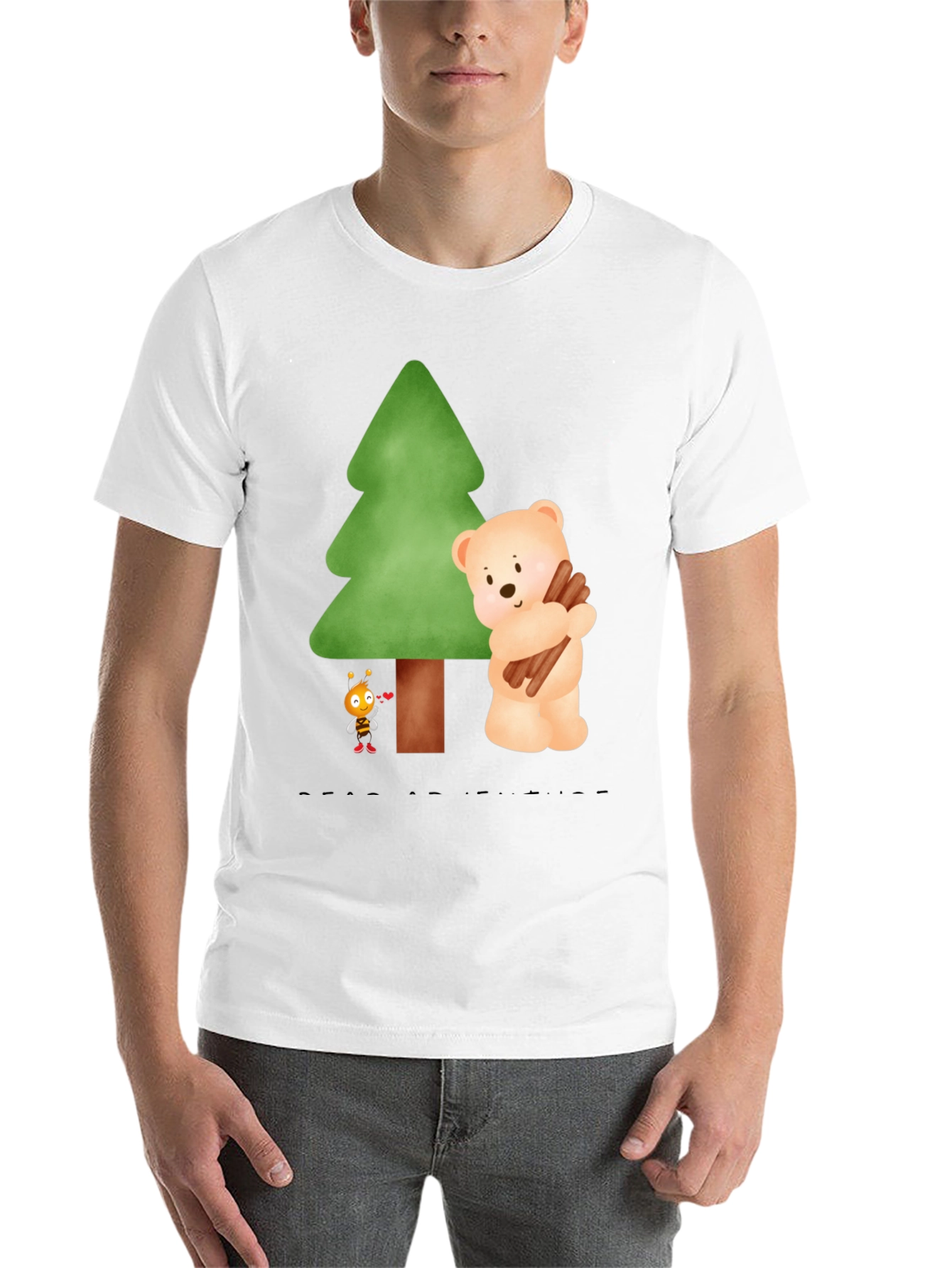 Black Cute Cartoon Nature Tee view 14
