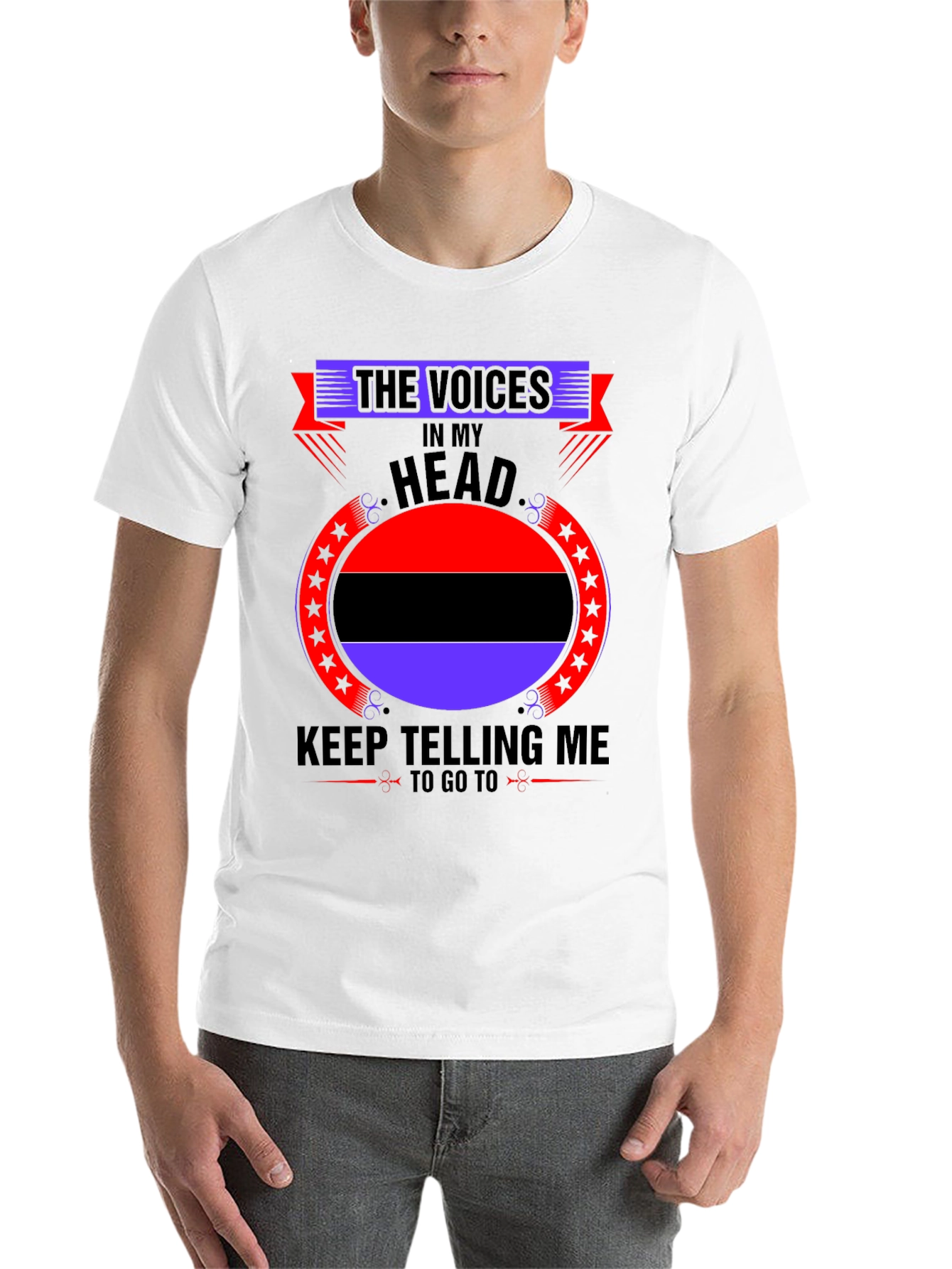 Black Voices in My Head Graphic Tee - Bold Statement Shirt view 14