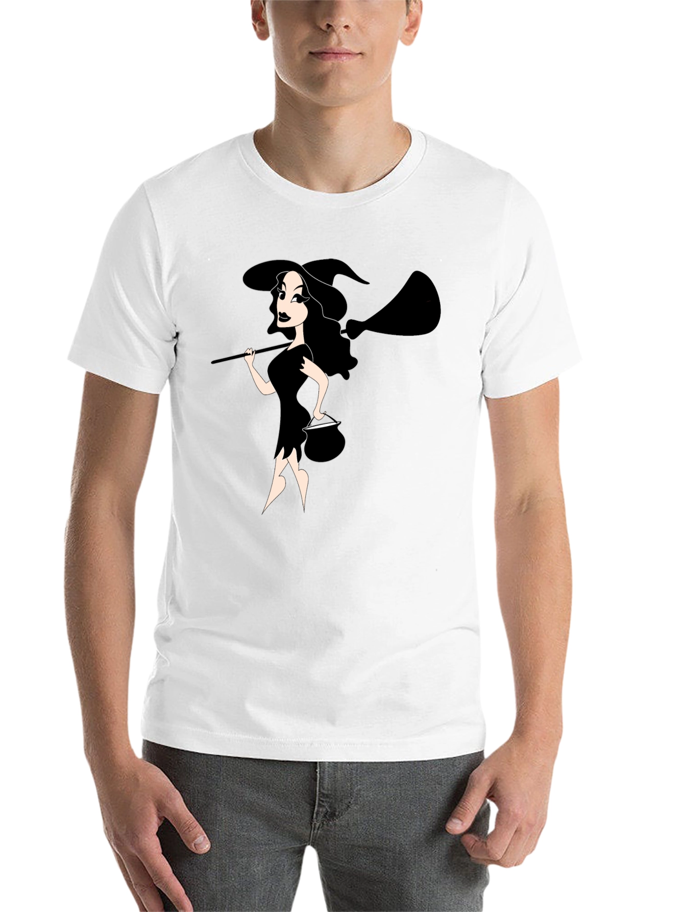 Black Halloween Witch T-Shirt - Spooky & Stylish Black Tee view 14