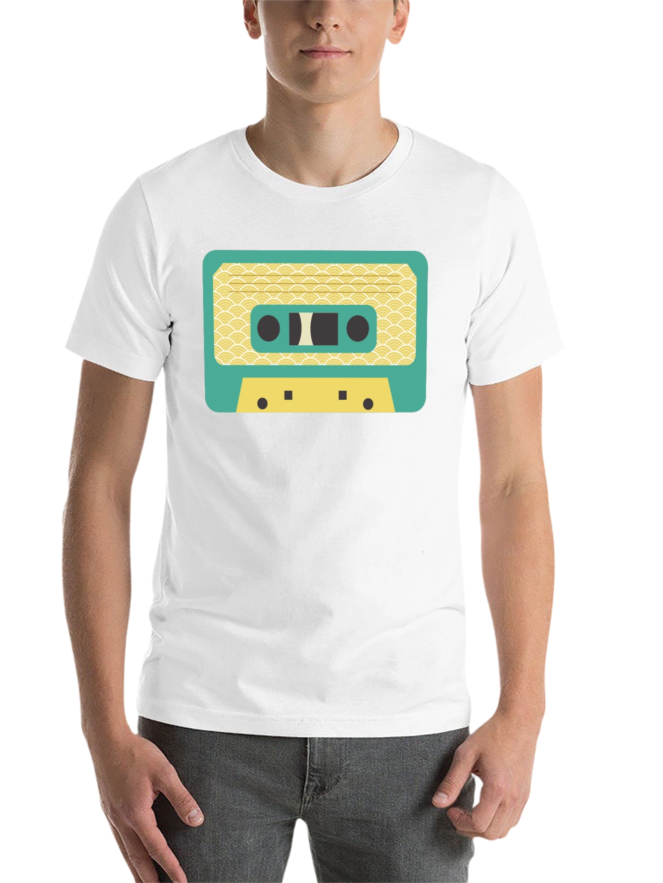Black Retro Cassette Tape Graphic T-Shirt view 14