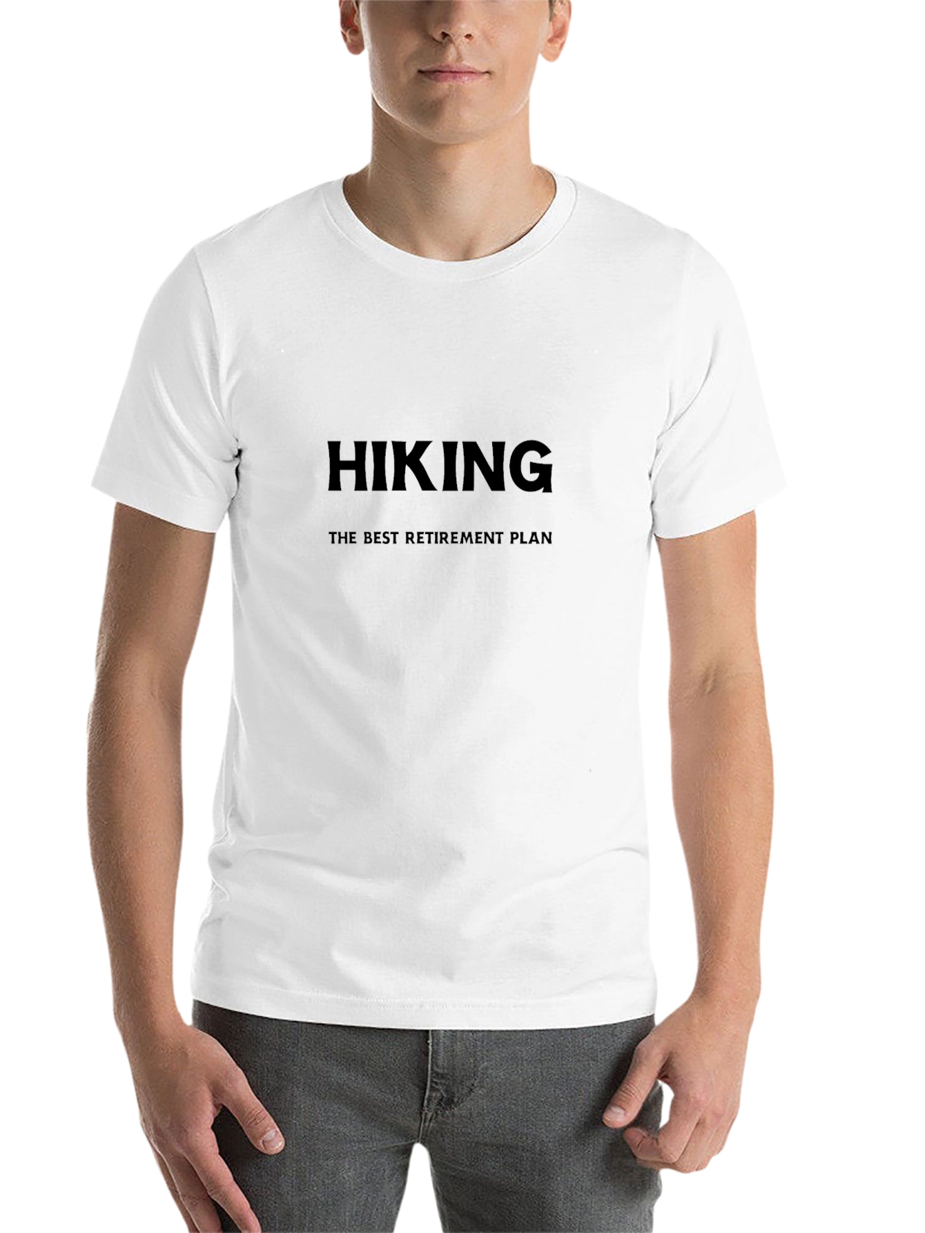 Black Hiking Retirement Plan Black T-Shirt view 14