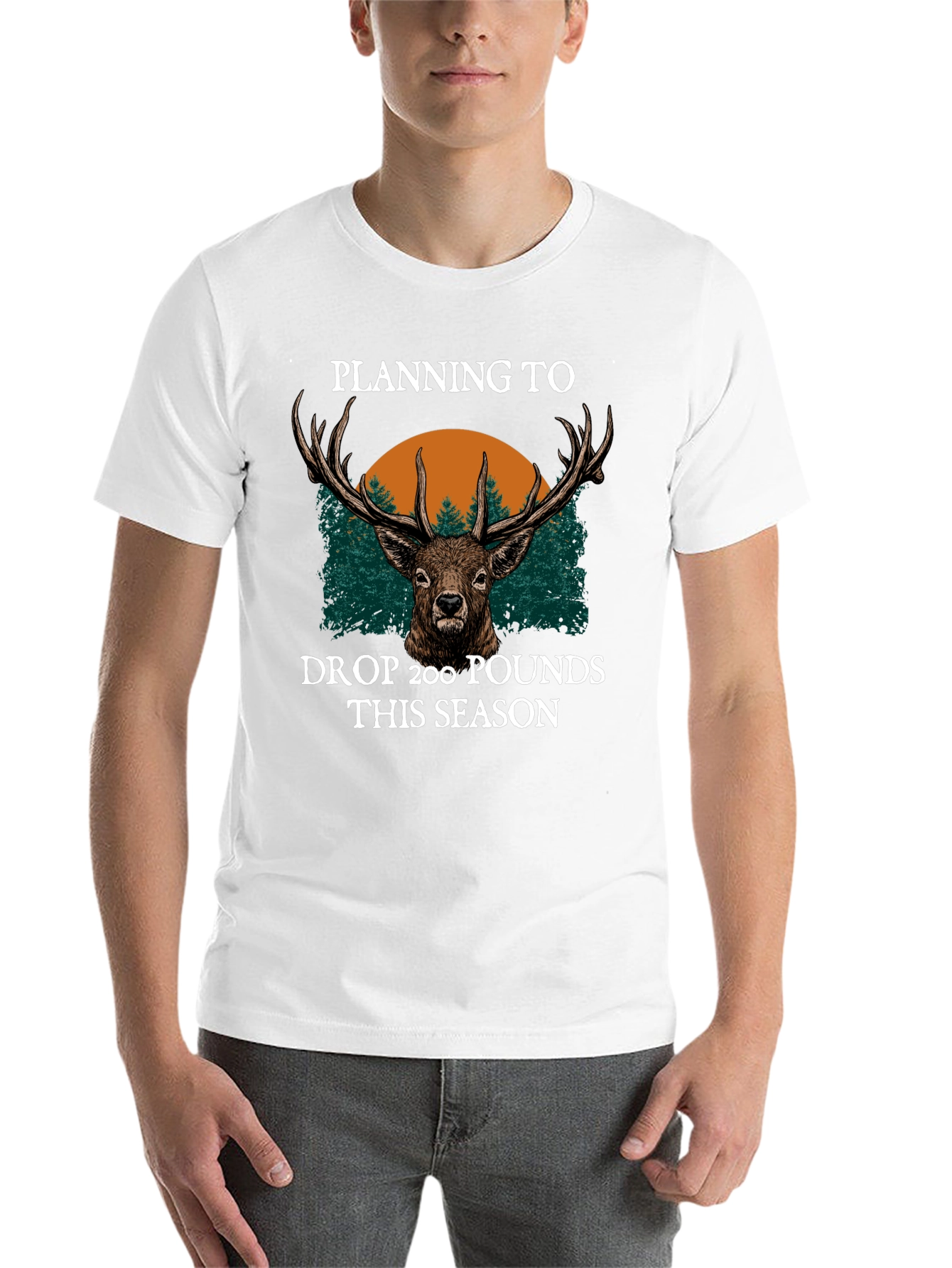 Black Planning To Drop 200 Pounds This Season Hunting T-Shirt view 14