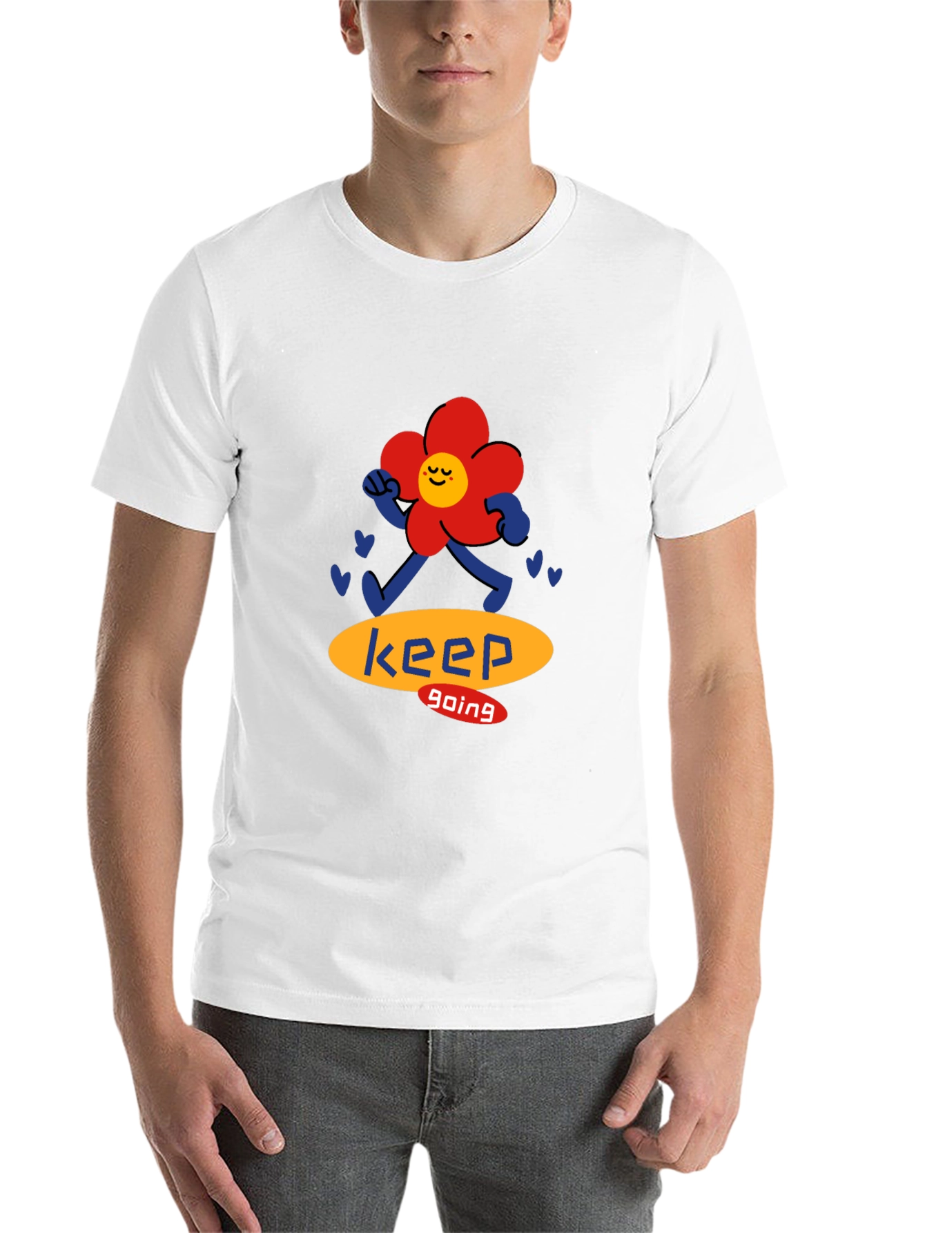 Black Keep Going Flower Graphic Black T-Shirt view 14