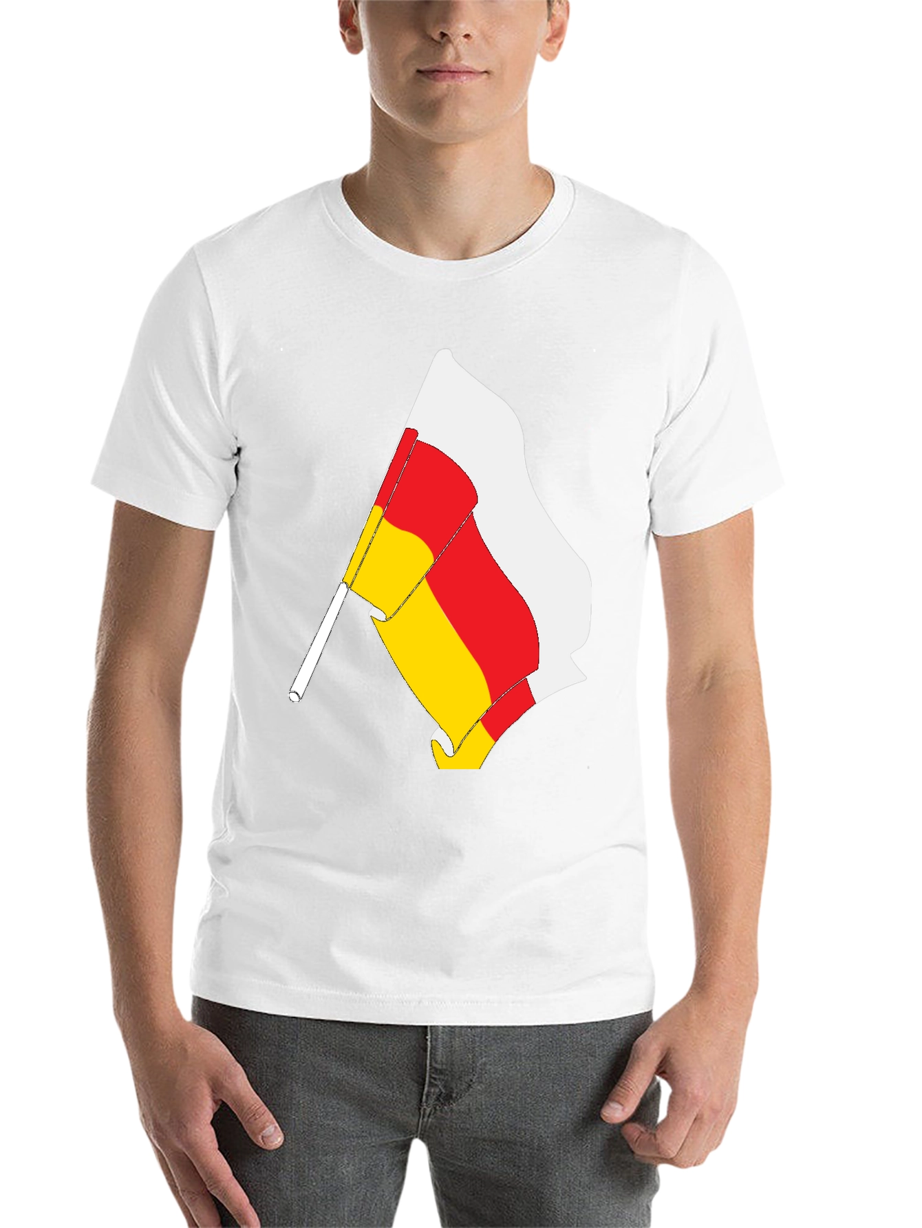 South Ossetia Flag T-Shirt - Black Cotton Tee - 14