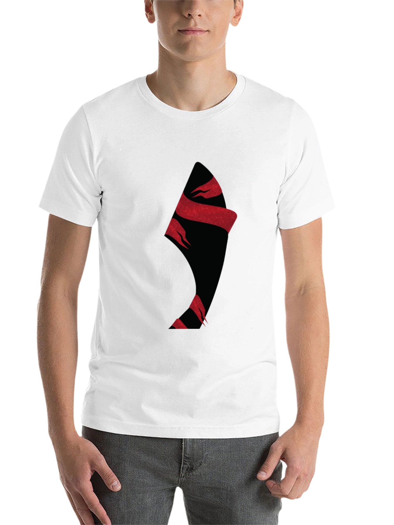 Black Graphic Print Crew Neck T-Shirt view 14