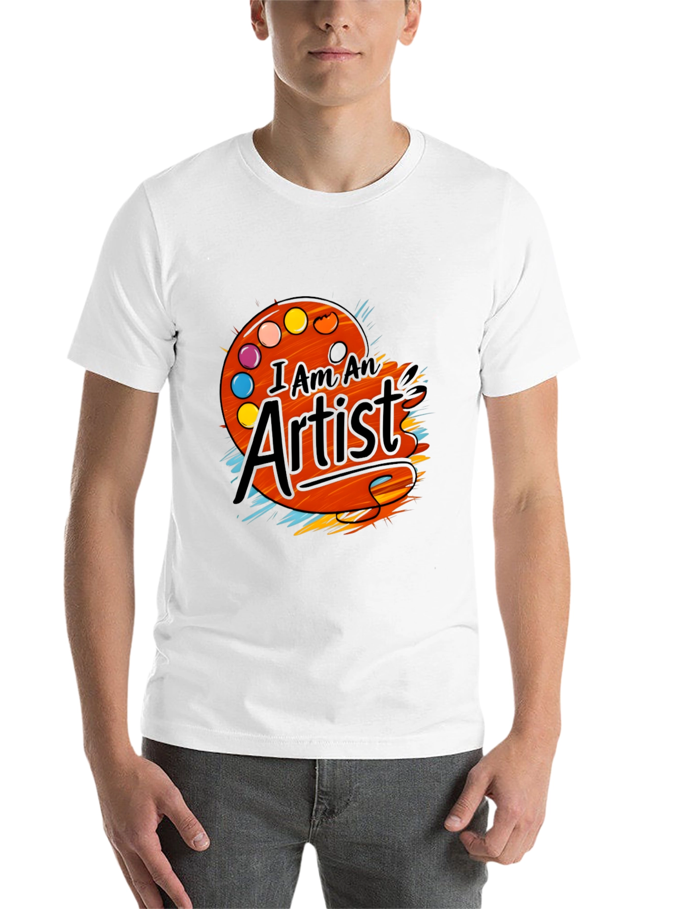 Black I Am An Artist T-Shirt - Painter Palette Graphic Tee view 14