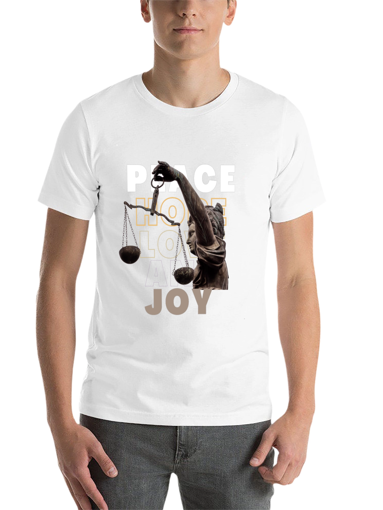 Black Peace Hope Love Joy Graphic Tee view 14