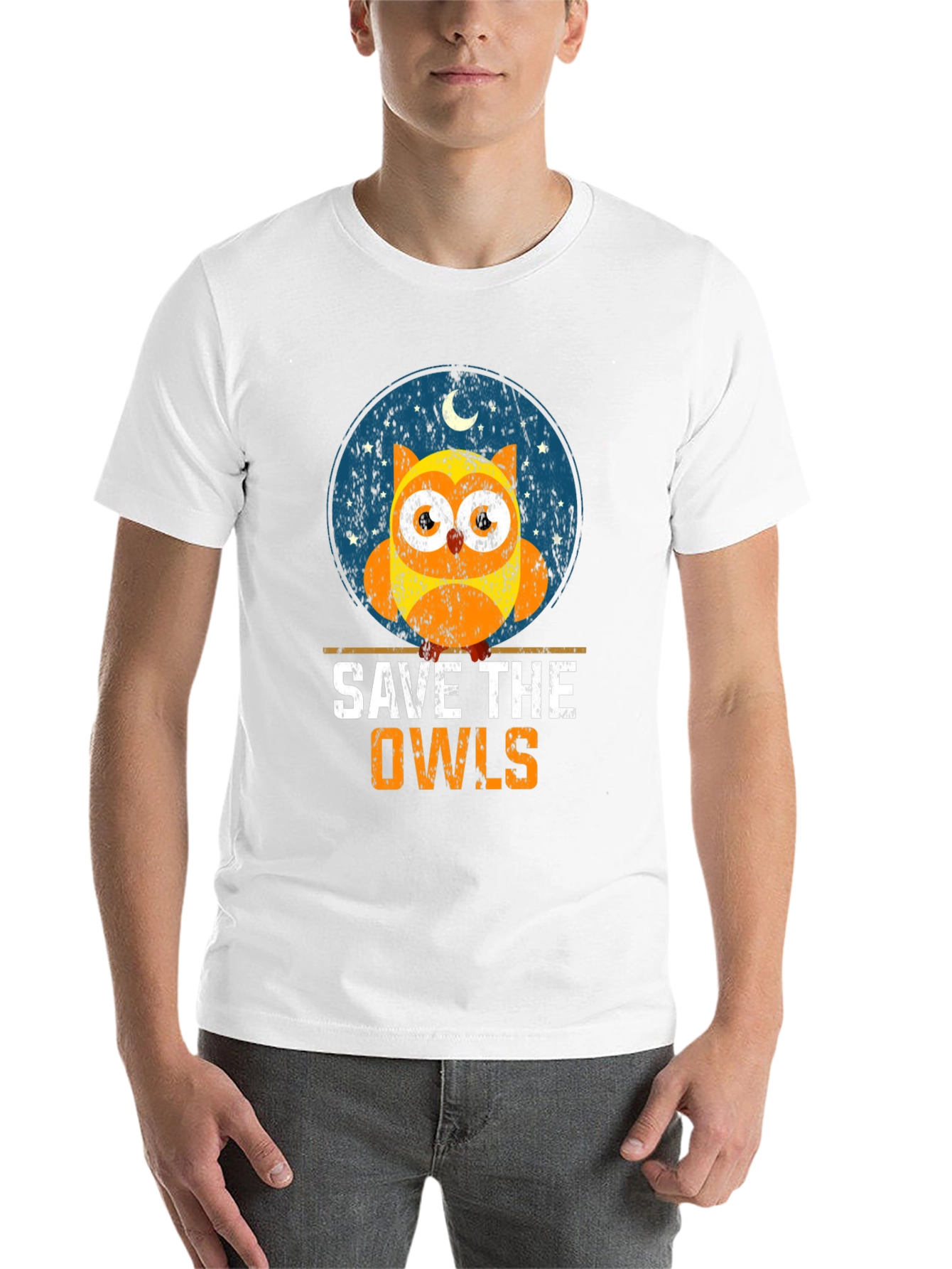Black Save the Owls T-Shirt: Cute Owl Graphic Tee view 14