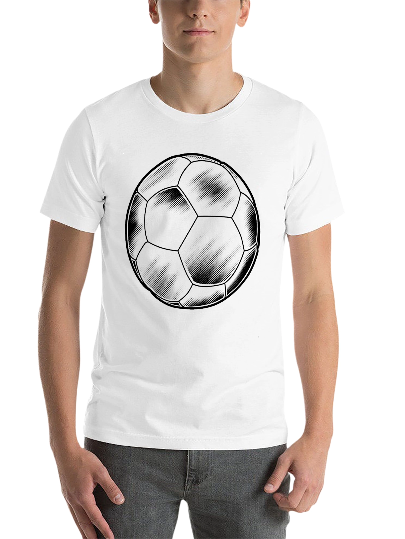 Black Soccer Ball Graphic T-Shirt - Black view 14