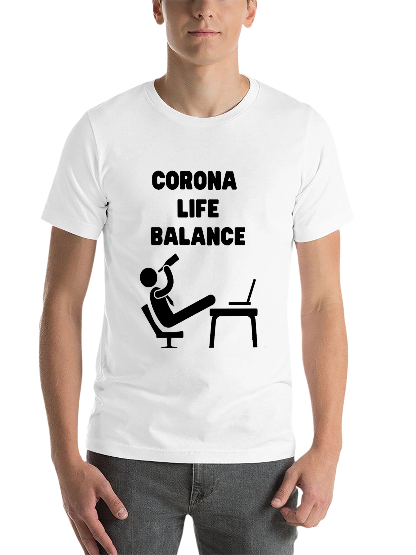 Black Corona Life Balance T-Shirt view 14