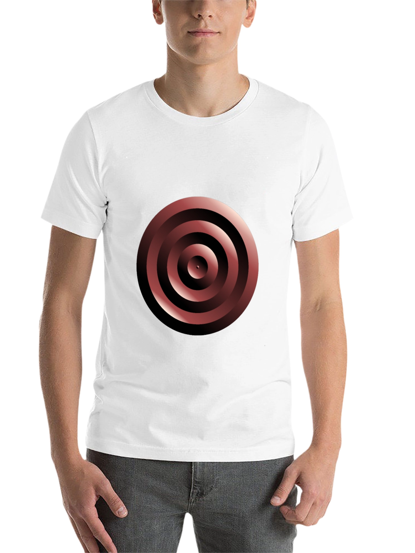 Black Target Graphic Tee - Modern Geometric Design view 14