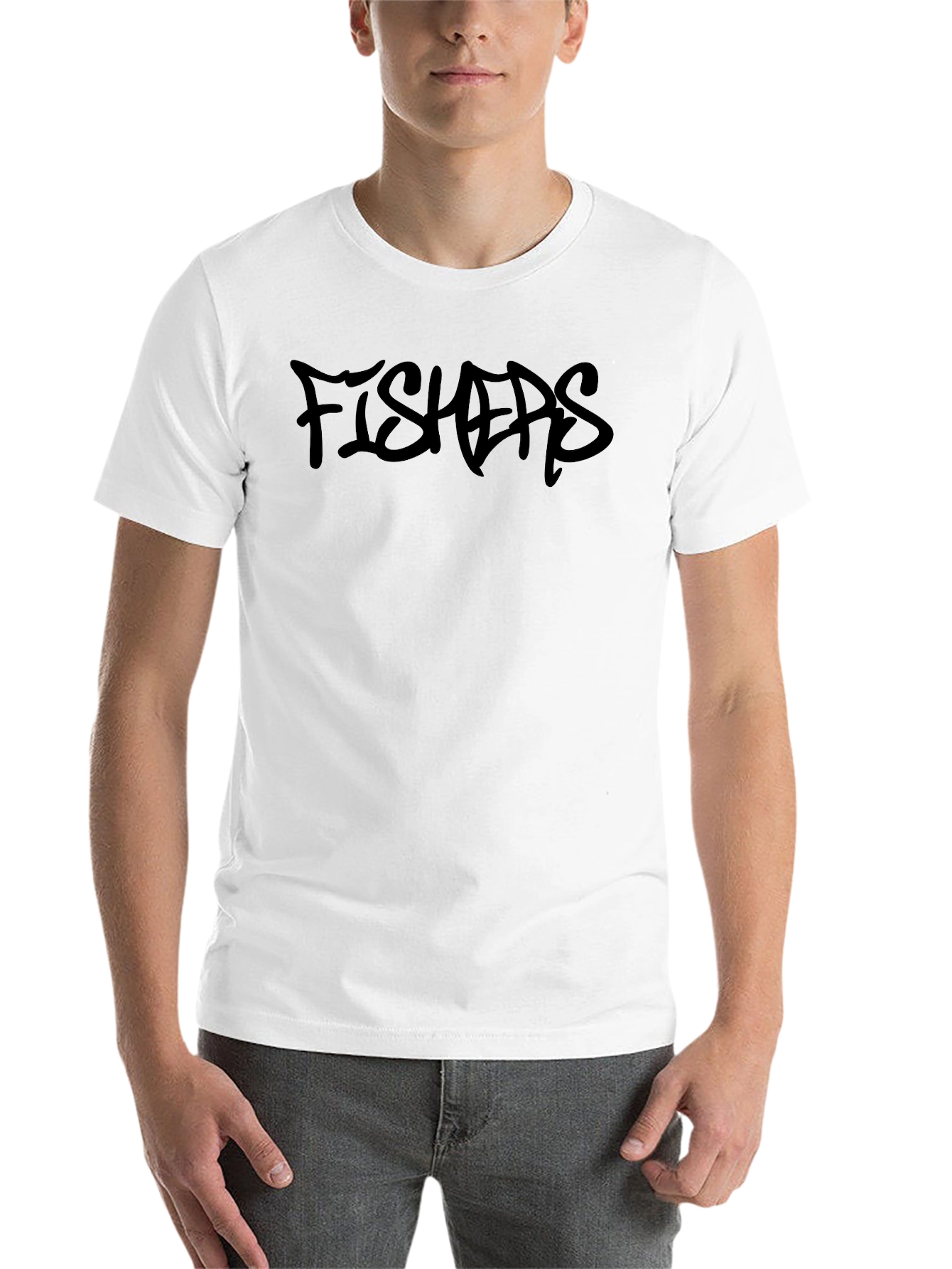 Black Men's Black Fishers Graphic Tee Shirt view 14