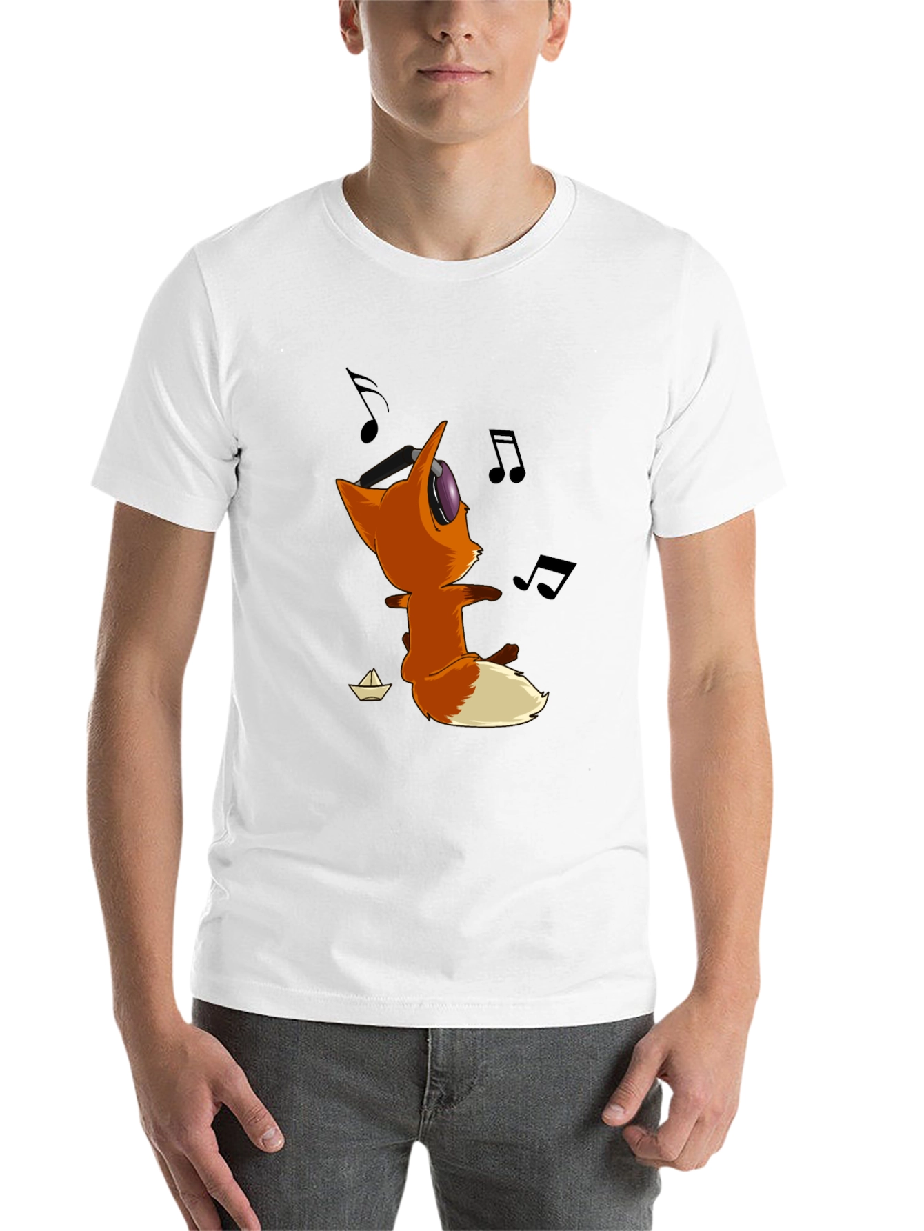 Black Cartoon Fox T-Shirt - Fun & Stylish Tee view 14