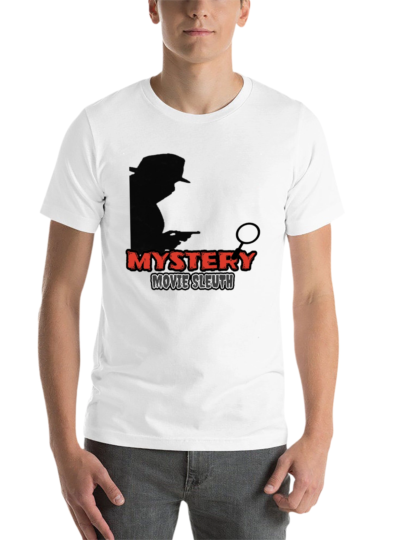 Black Mystery Movie Sleuth Graphic Tee view 14