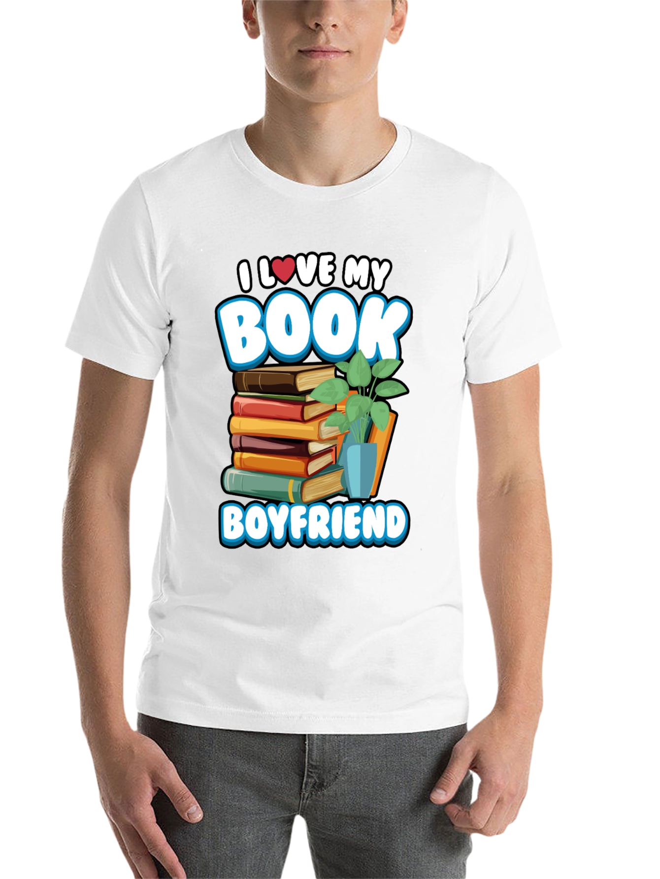Black Book Boyfriend T-Shirt -  I Love My Book view 14
