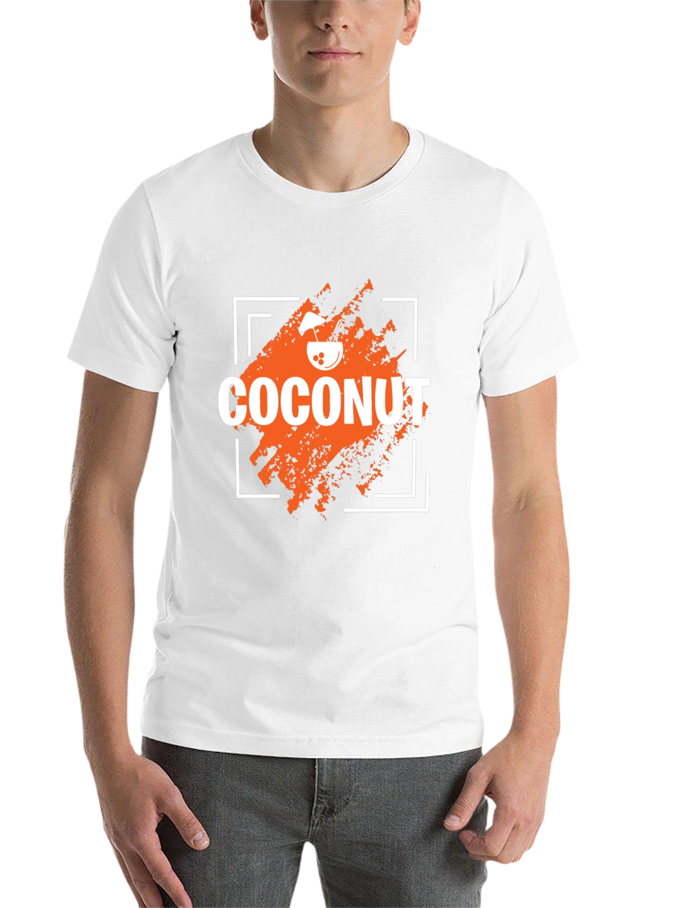 Black Coconut Graphic Print Crew Neck T-Shirt view 14