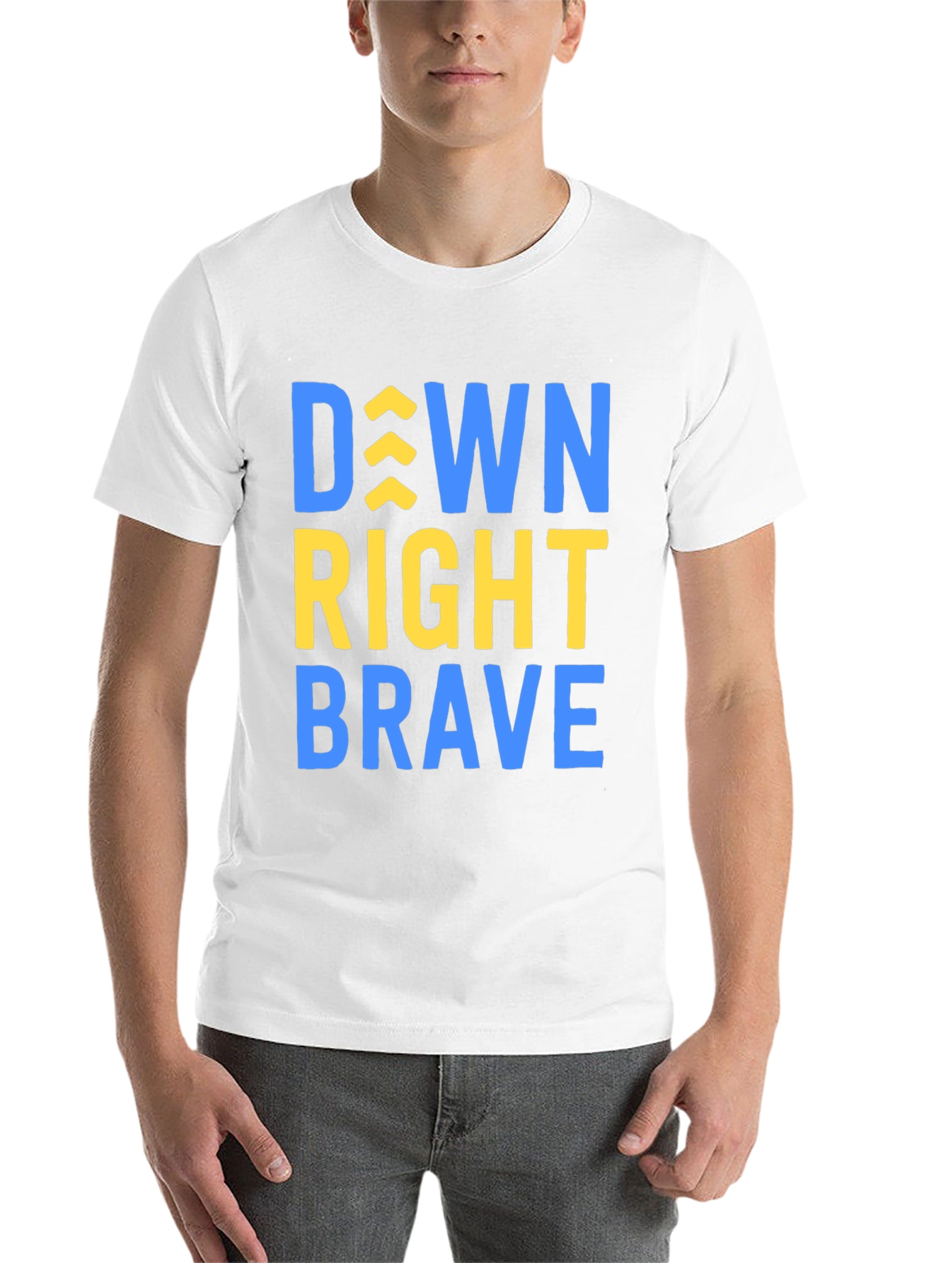 Black Down Right Brave T-Shirt - Inspirational Tee view 14