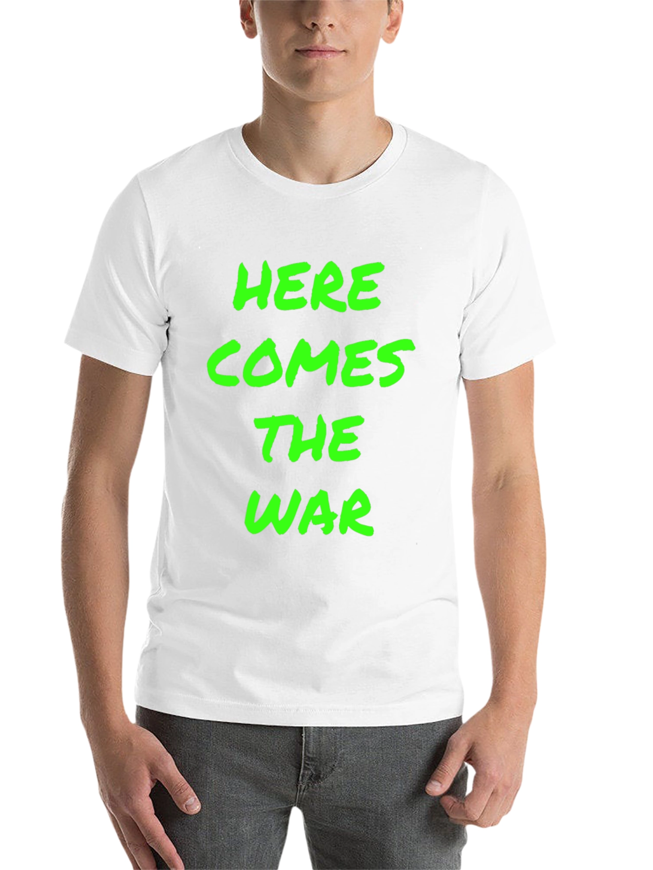 Black Here Comes The War Black Graphic Tee view 14