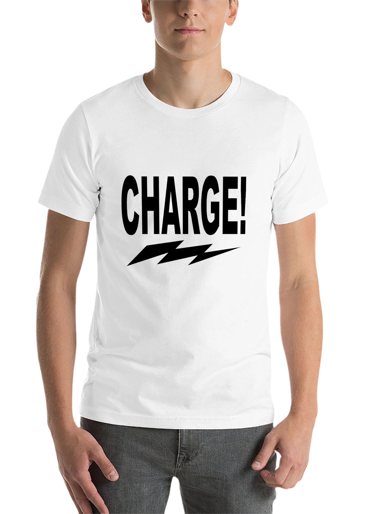 Black Charge! Graphic T-Shirt - Bold Statement Tee view 14