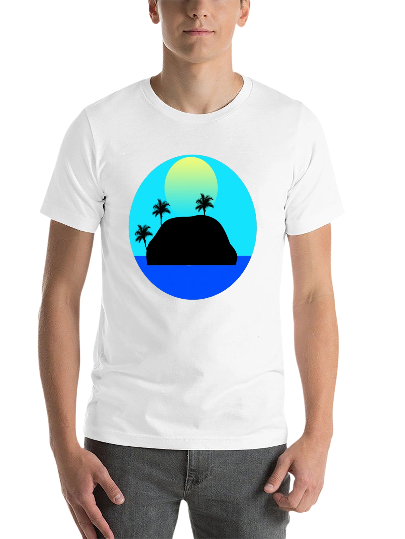 Black Island Sunset Graphic Tee view 14