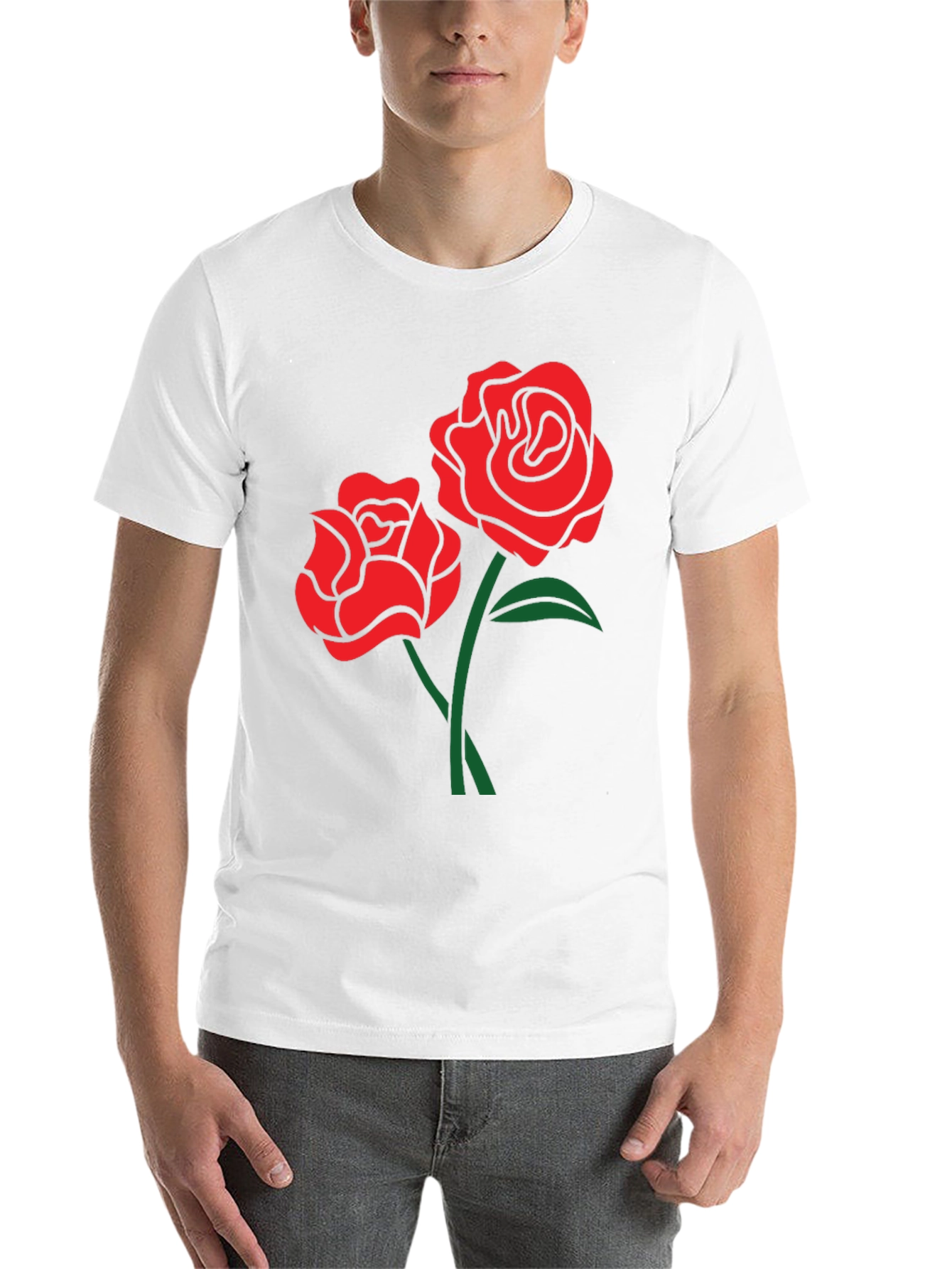 Black Rose Graphic Tee - Black Casual Shirt view 14