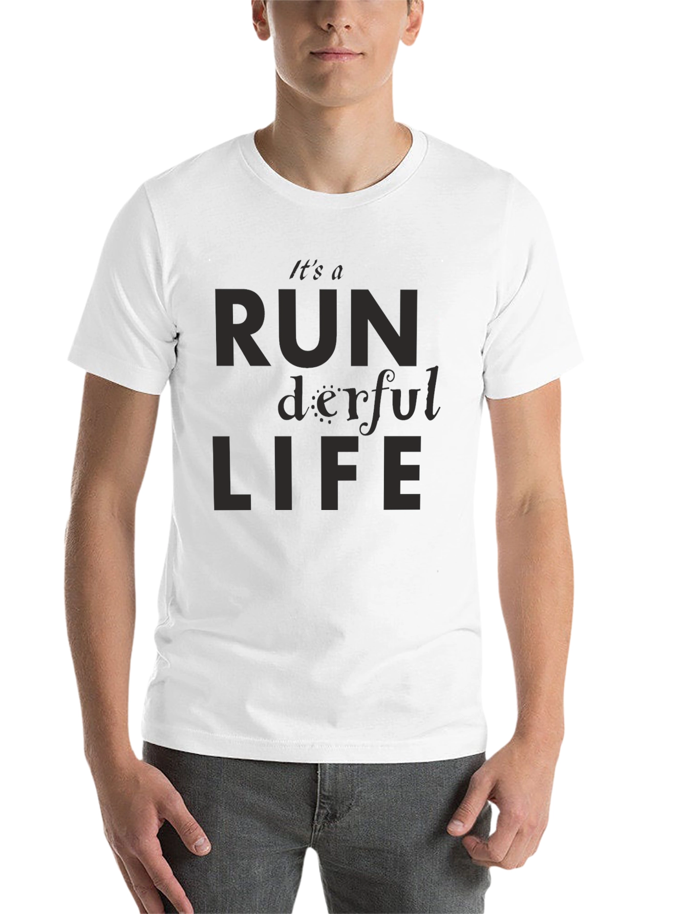 Black It's a Run-derful Life T-Shirt view 14
