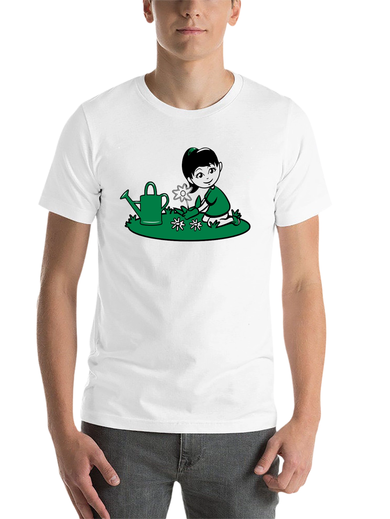 Black Gardening Girl Graphic T-Shirt view 14