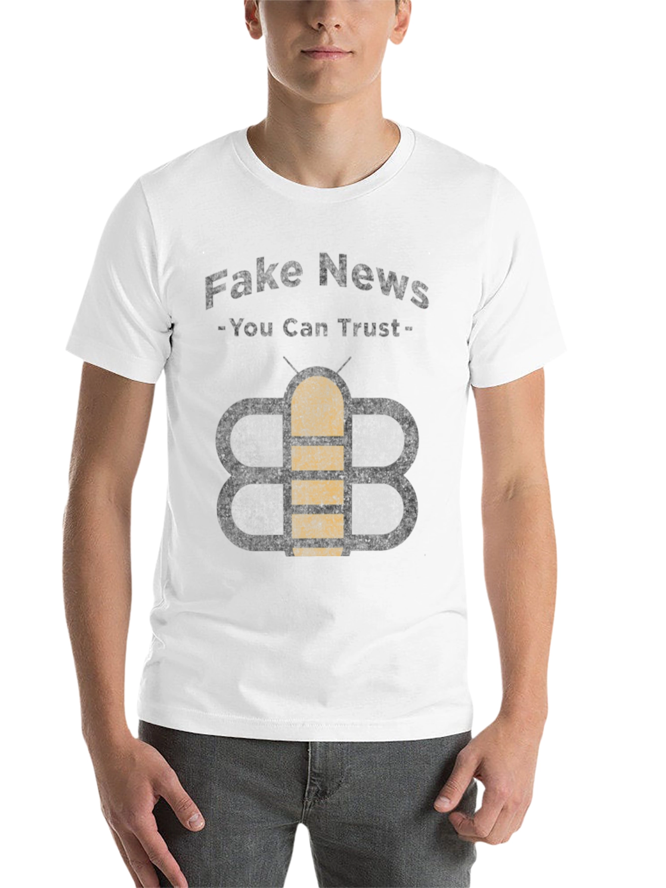 Black Fake News You Can Trust Humor Graphic Tee view 14