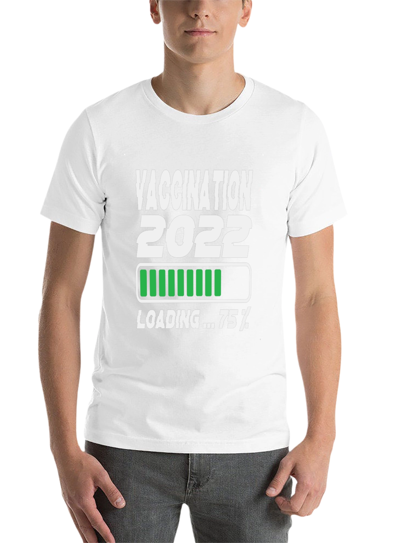 Black Vaccination 2022 Loading Funny T-Shirt view 14