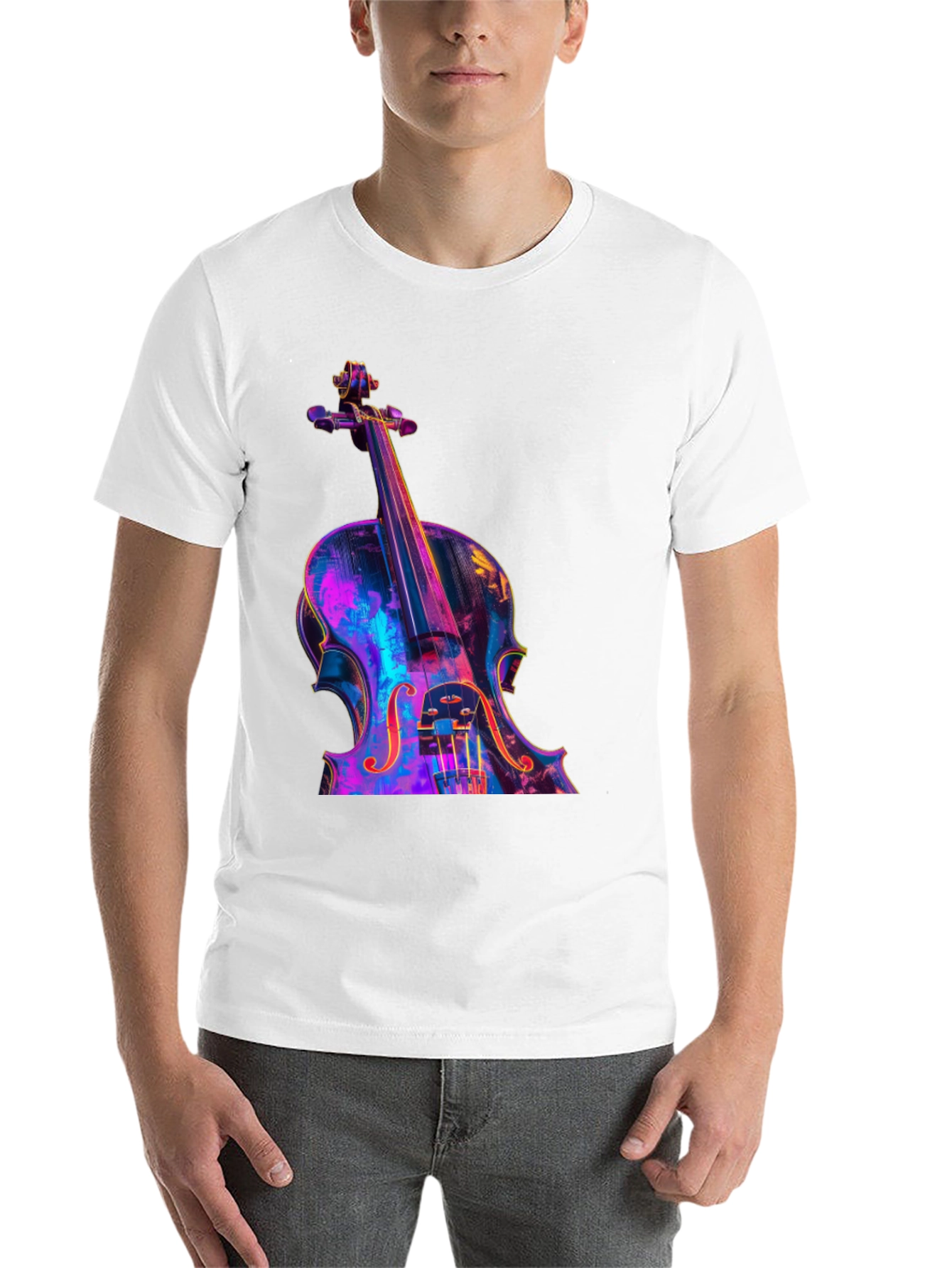 Black Violin Graphic Tee - Musician's Black T-Shirt view 14