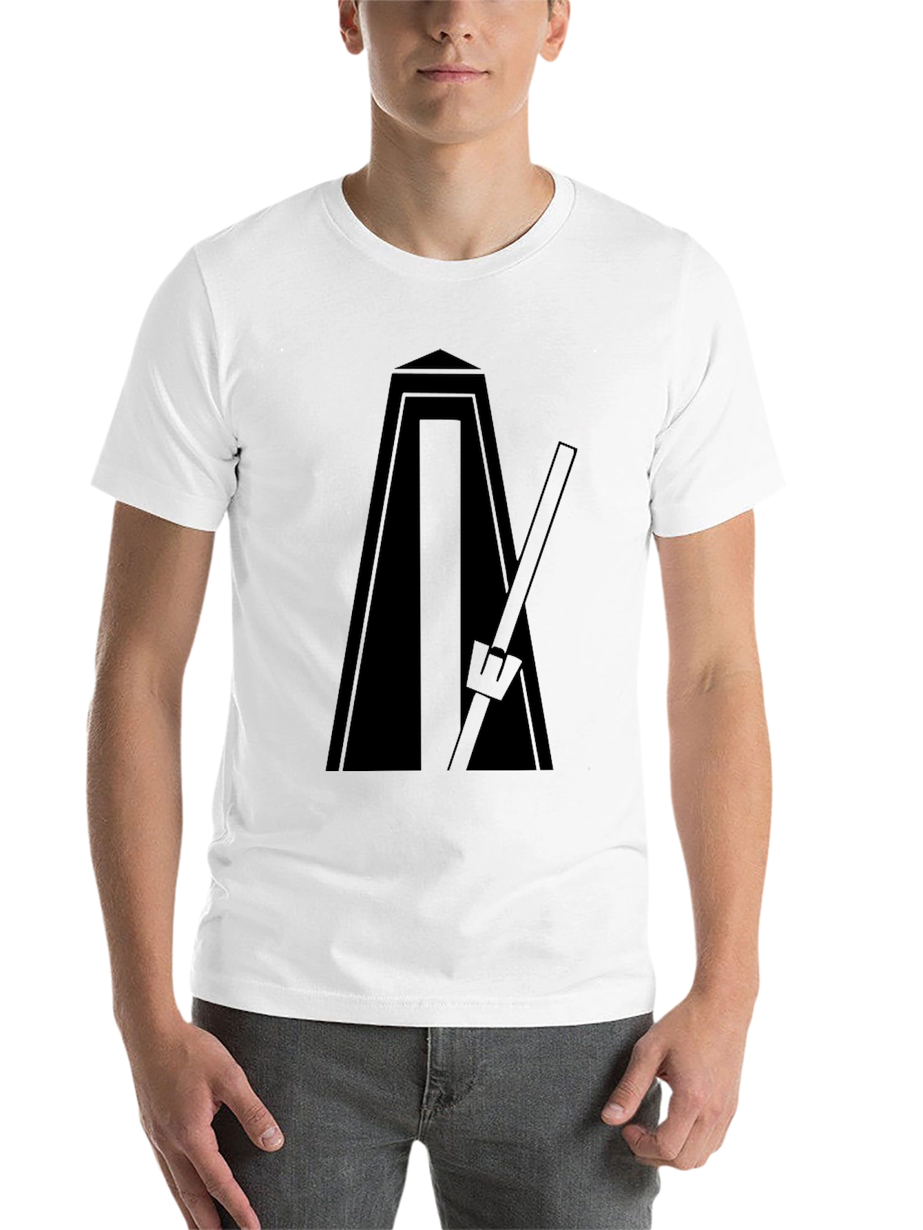 Black Metronome Graphic T-Shirt - Black view 14