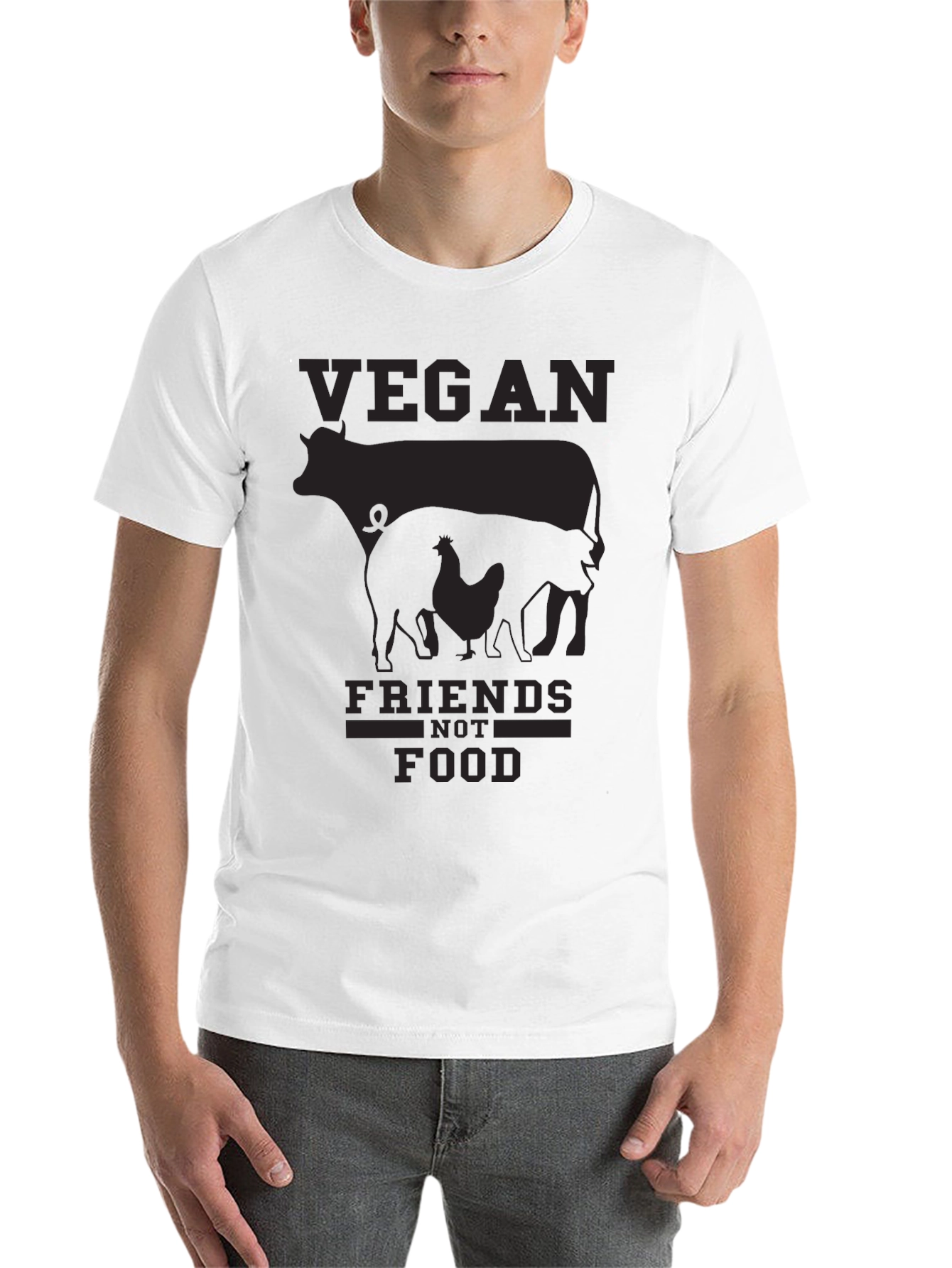 Vegan Friends Not Food T-Shirt - 14