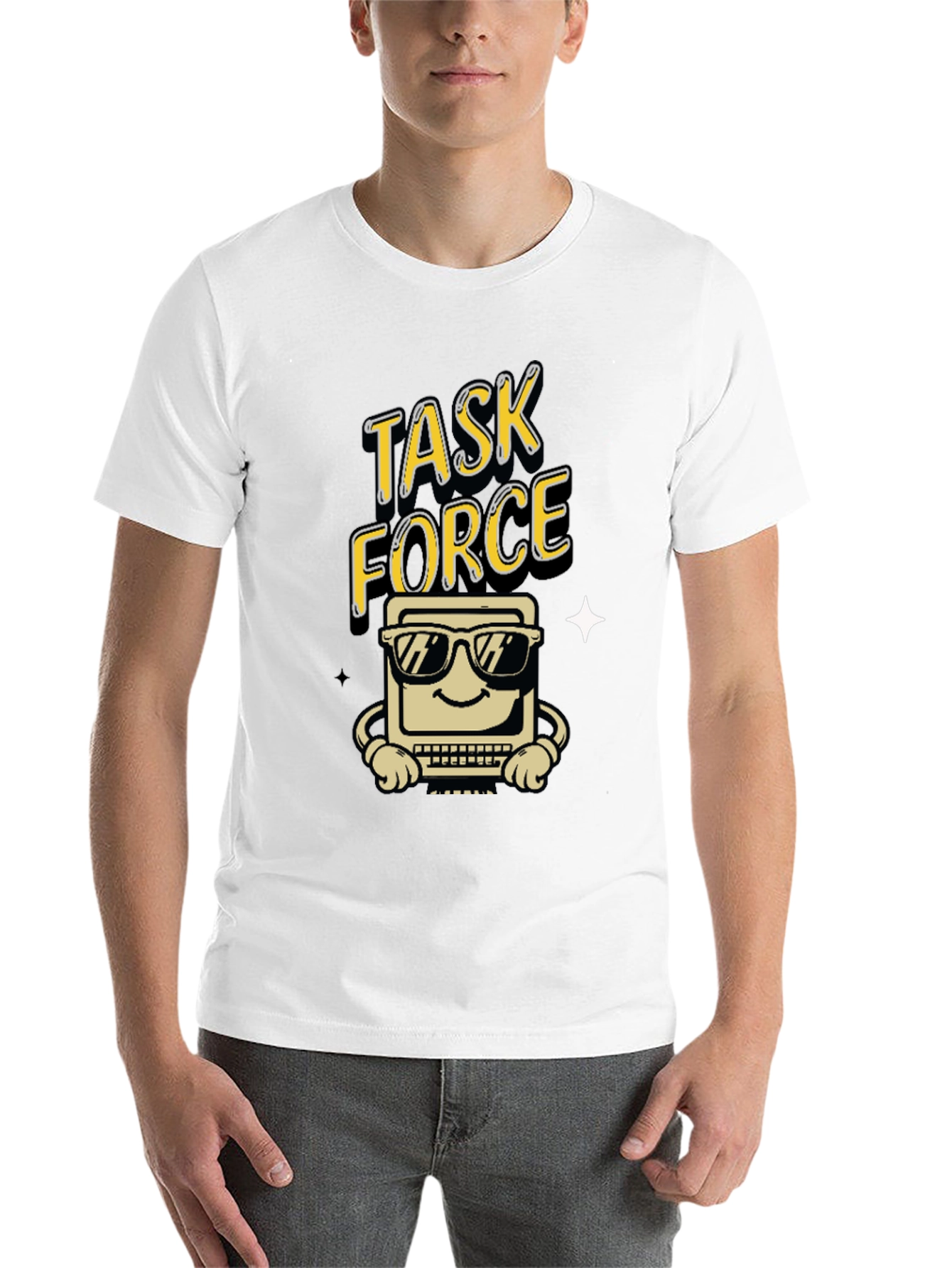 Black Task Force Computer Graphic Tee - Black view 14