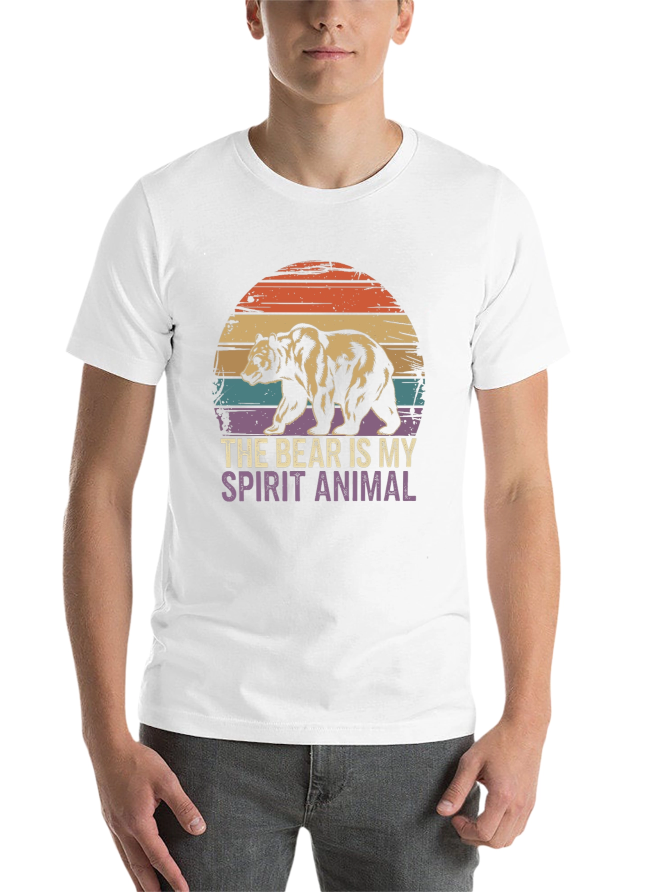 Black Bear Spirit Animal Graphic T-Shirt view 14