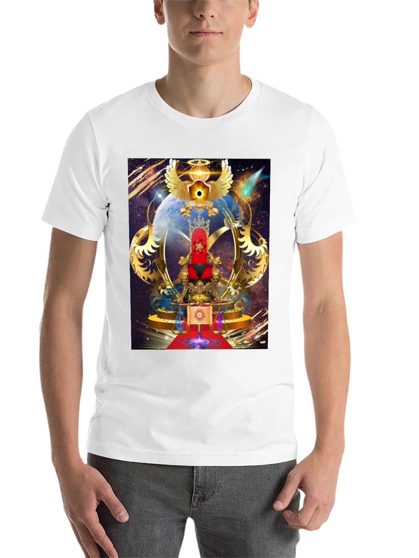 Black Celestial Throne Graphic Tee view 14