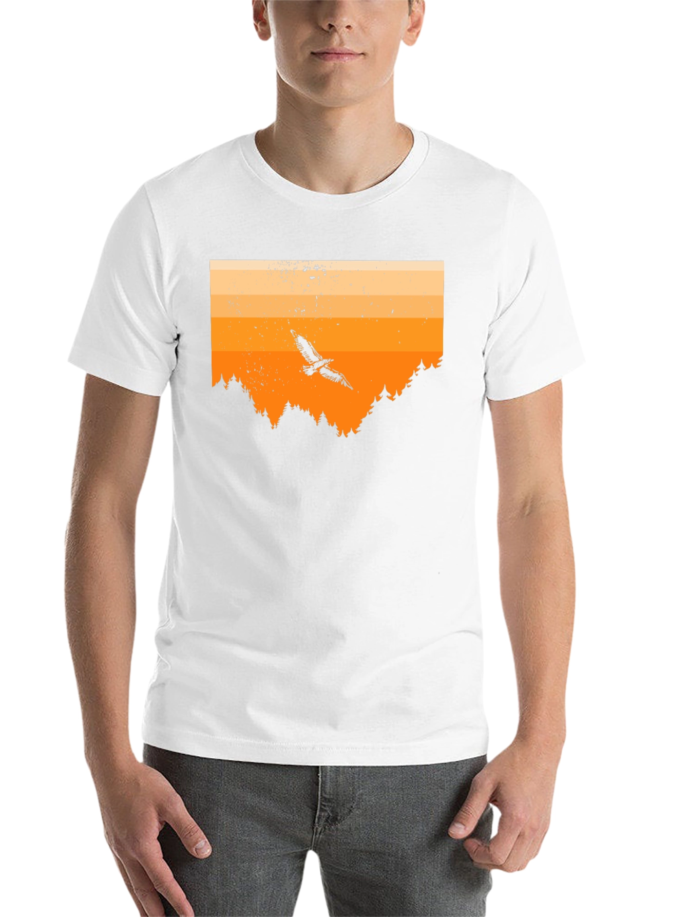 Black Sunset Eagle Graphic T-Shirt - Nature Design view 14