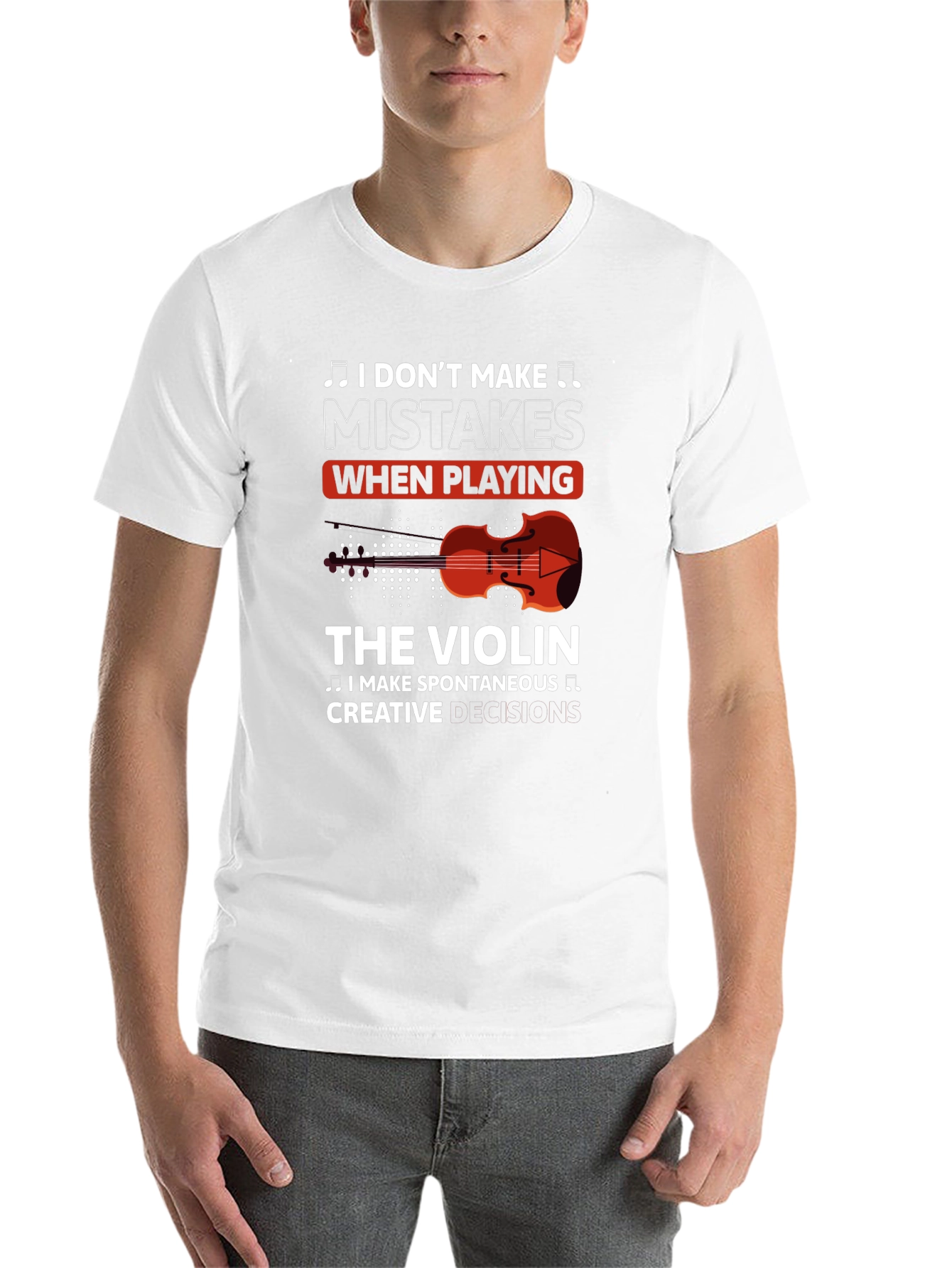 Black Violin Player T-Shirt - I Don't Make Mistakes view 14