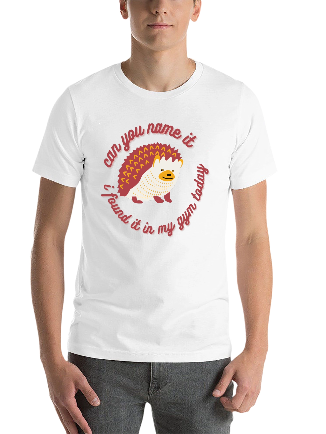 Black Funny Hedgehog Gym T-Shirt - Can You Name It? view 14