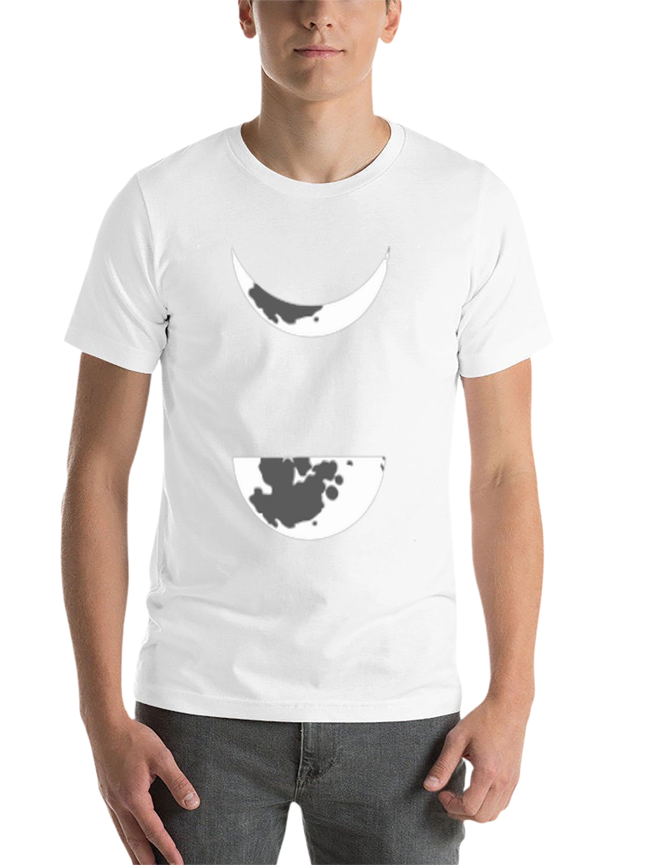 Black Lunar Phase Graphic Tee - Modern Black T-Shirt view 14